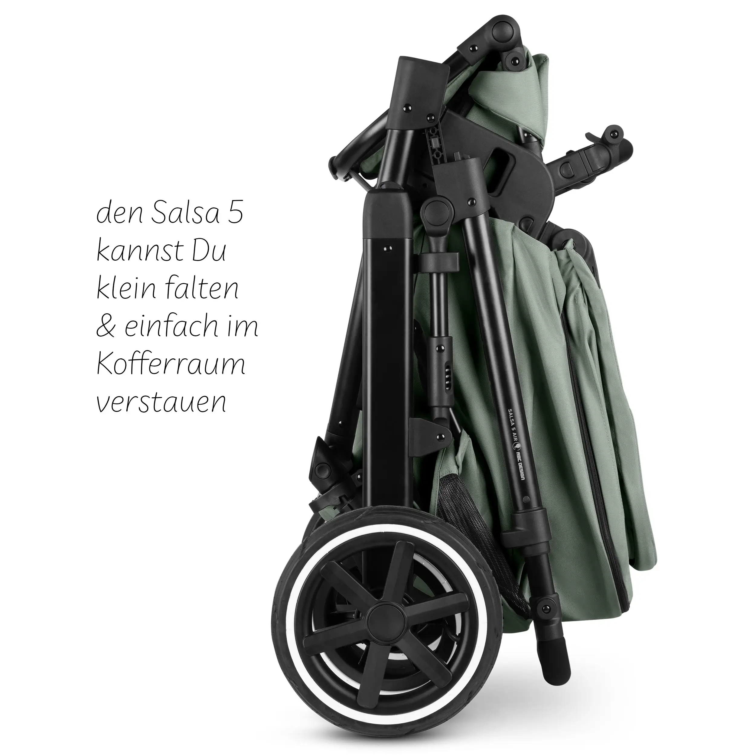 Kombi-Kinderwagen Salsa 5 Air  inkl. Wickeltasche Urban, Moskitonetz, Regenschutz - Pine