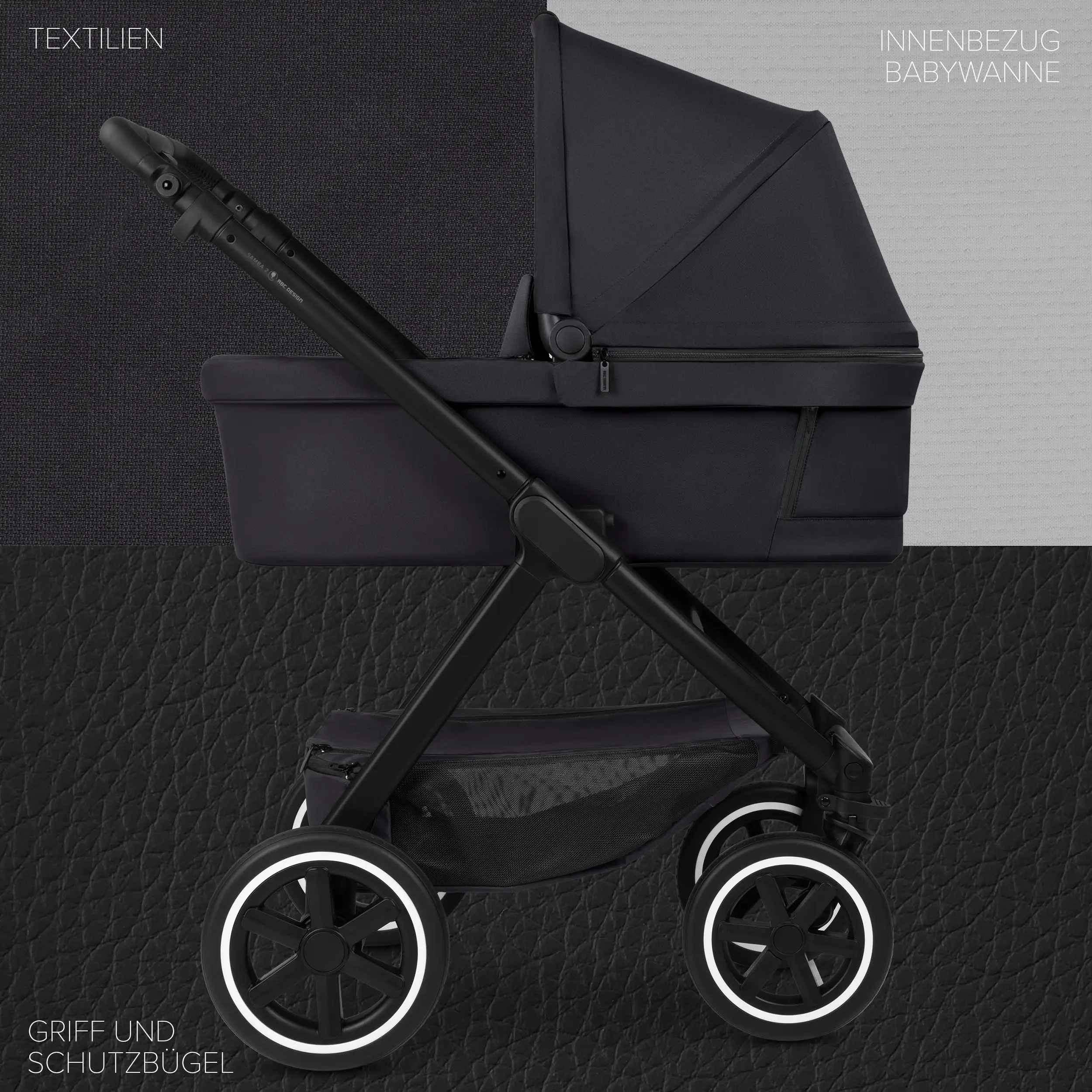 Poussette 2en1 Samba 2 - Coal Poussette 2en1 Samba 2 - Coal