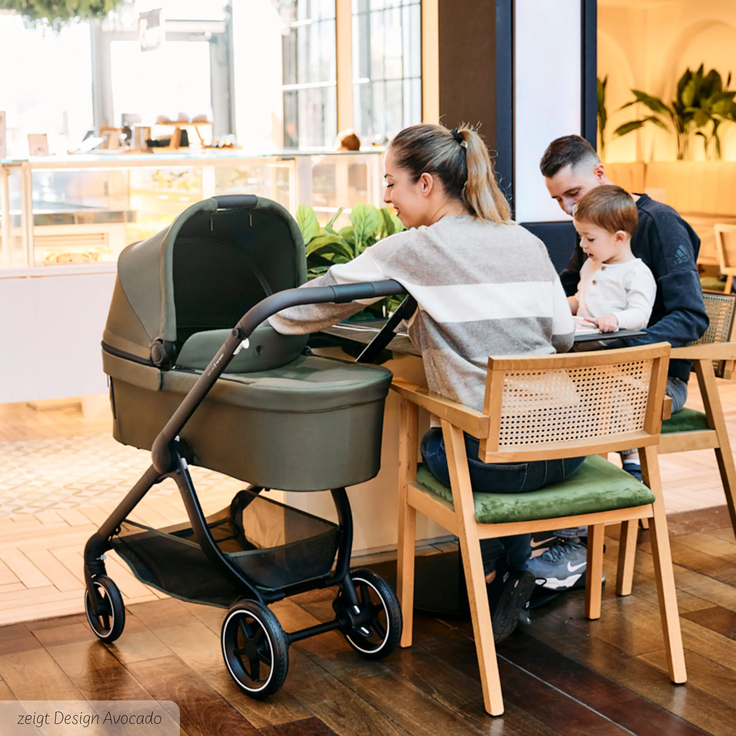 3in1 Kinderwagen-Set City Life inkl. Babyschale Maxi Cosi Pebble 360 Pro 2 - Nature