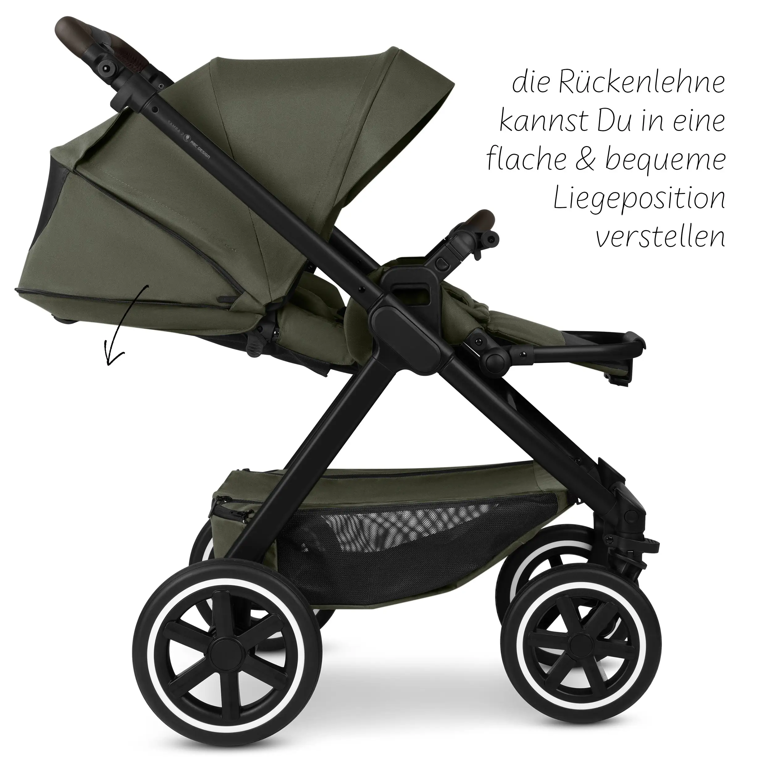 Travel-Set Samba 2 inkl. Autositz für Neugeborene - Avocado