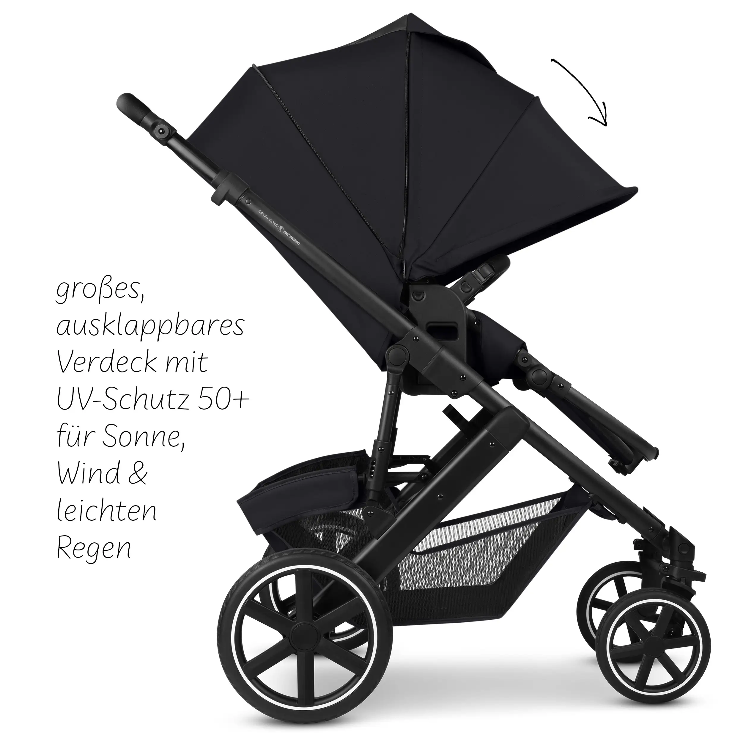 3in1 Kinderwagen-Set Salsa Core inkl. Babyschale Calla mit Liegefunktion - Ink