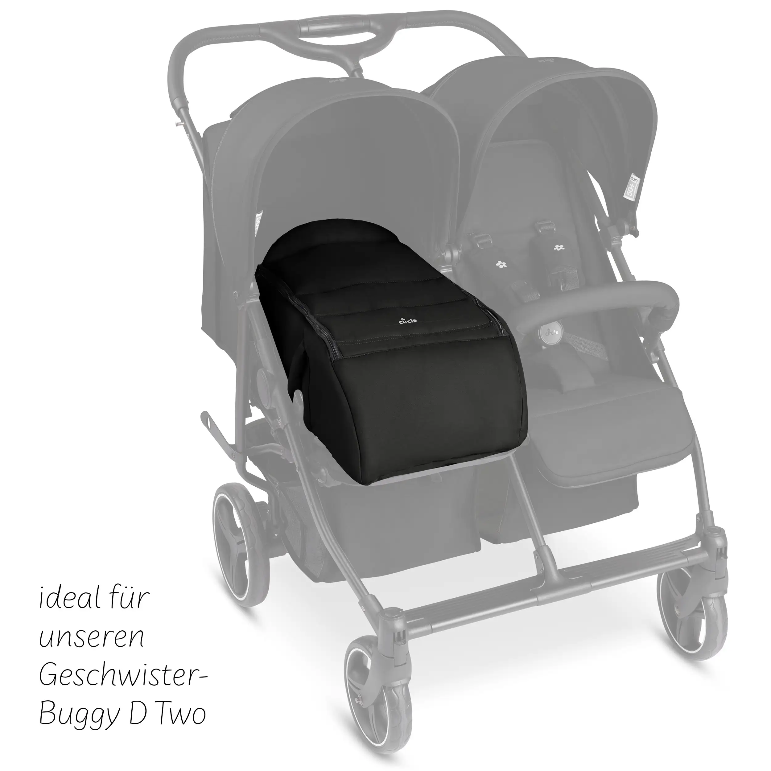 Carrycot for D Two double stroller - Black Carrycot for D Two double stroller - Black