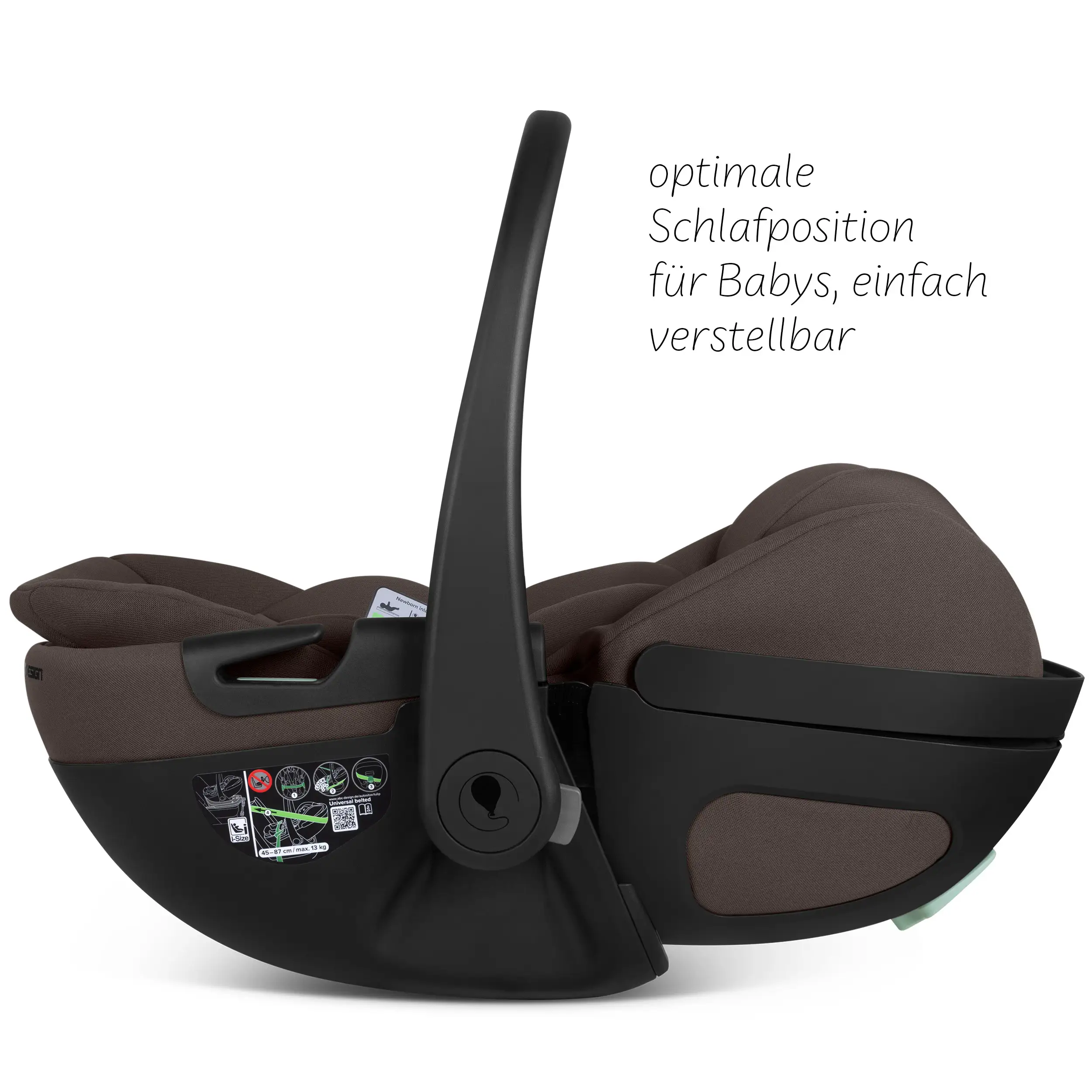 Babyschale mit Liegefunktion Calla i-Size - Espresso