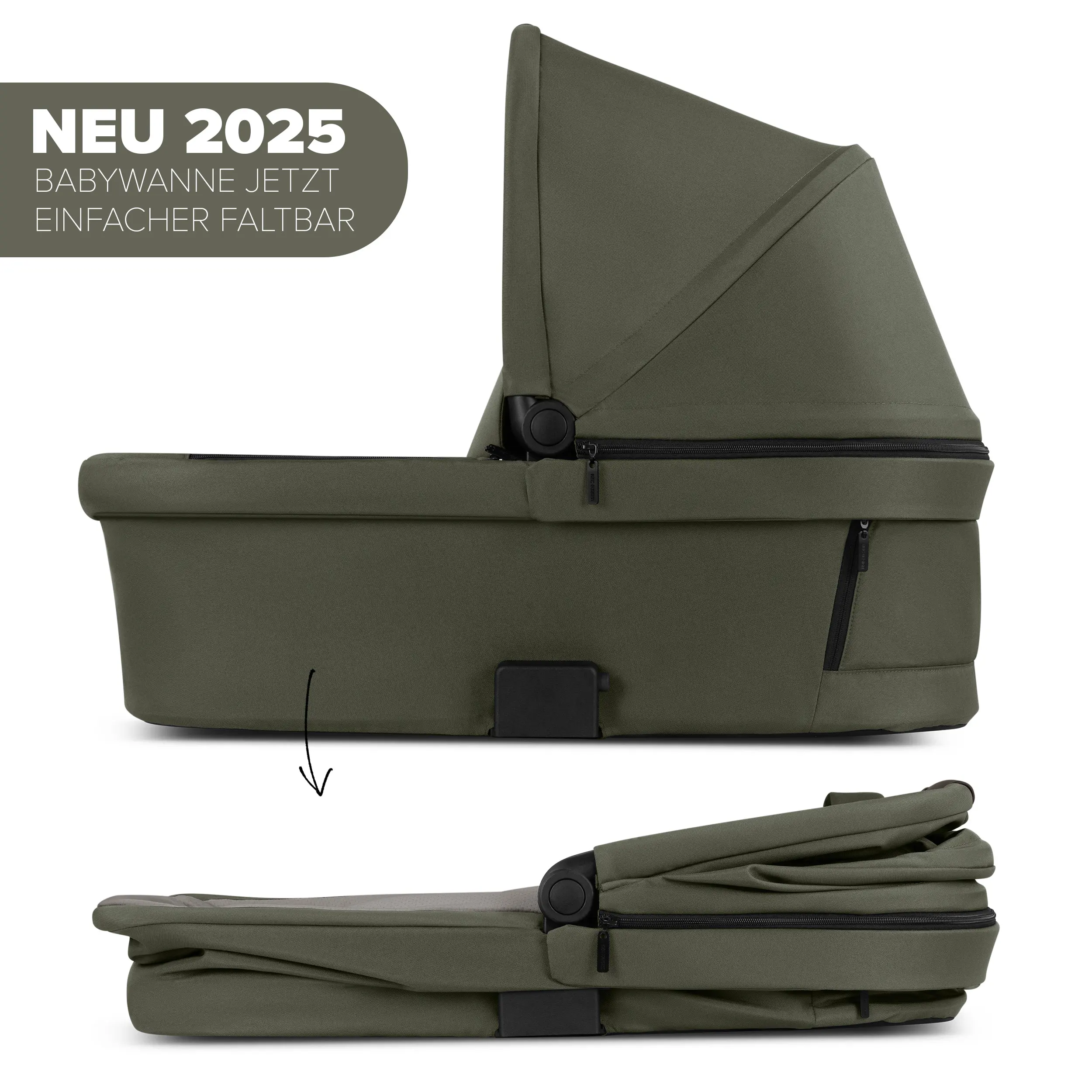 Kombi-Kinderwagen Salsa 5 Air inkl. Wickeltasche, Sonnenschirm, Regenschutz, Becherhalter - Avocado