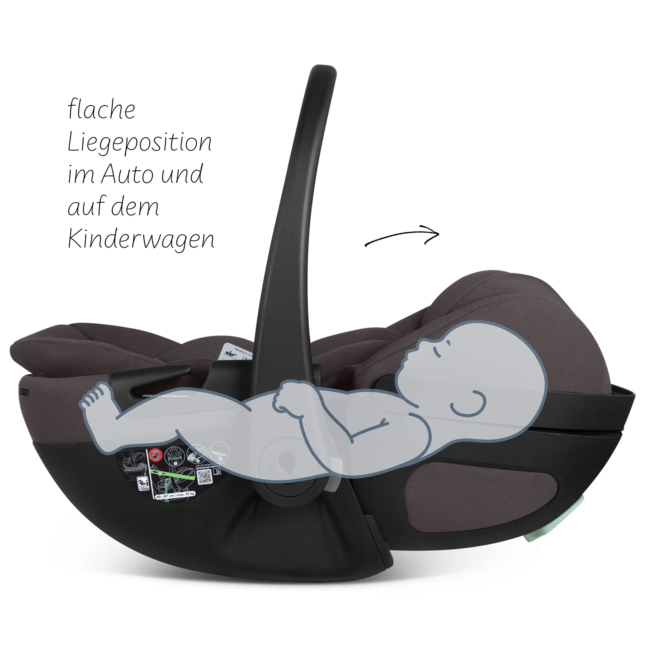 Babyschale mit Liegefunktion Calla i-Size - Falcon