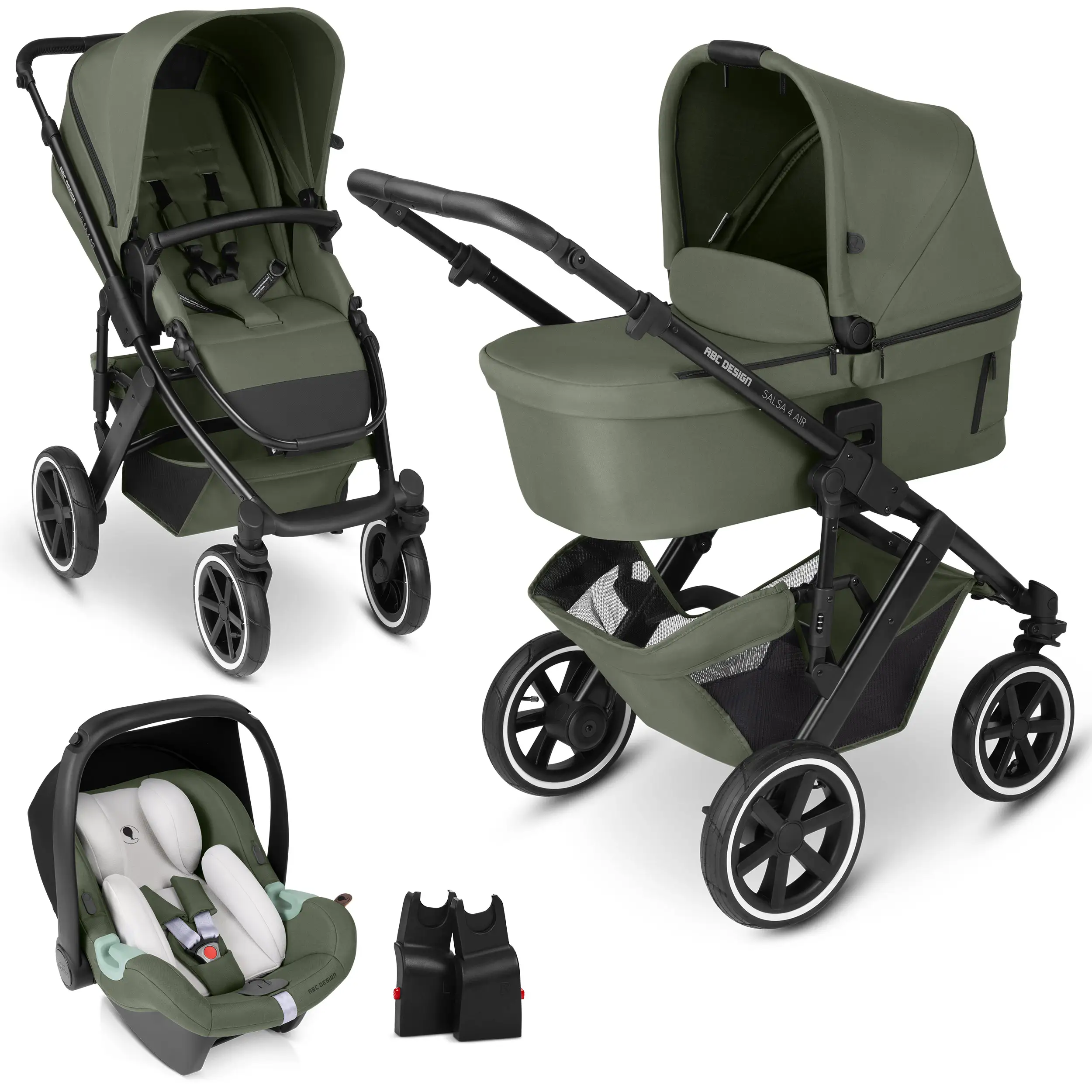 3in1-Kinderwagen-Set Salsa 4 Air - Moss