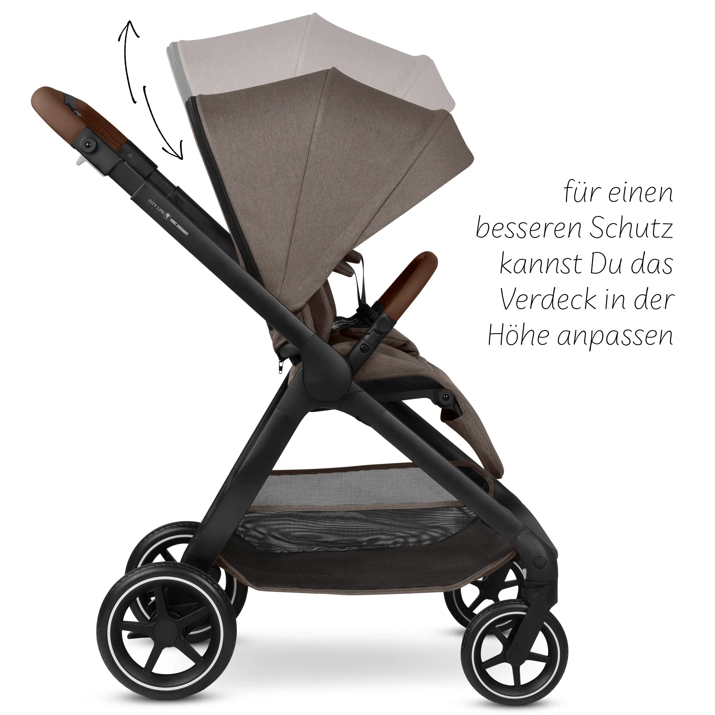 3in1 Kinderwagen-Set City Life inkl. Babyschale Maxi Cosi Pebble 360 Pro 2 - Nature