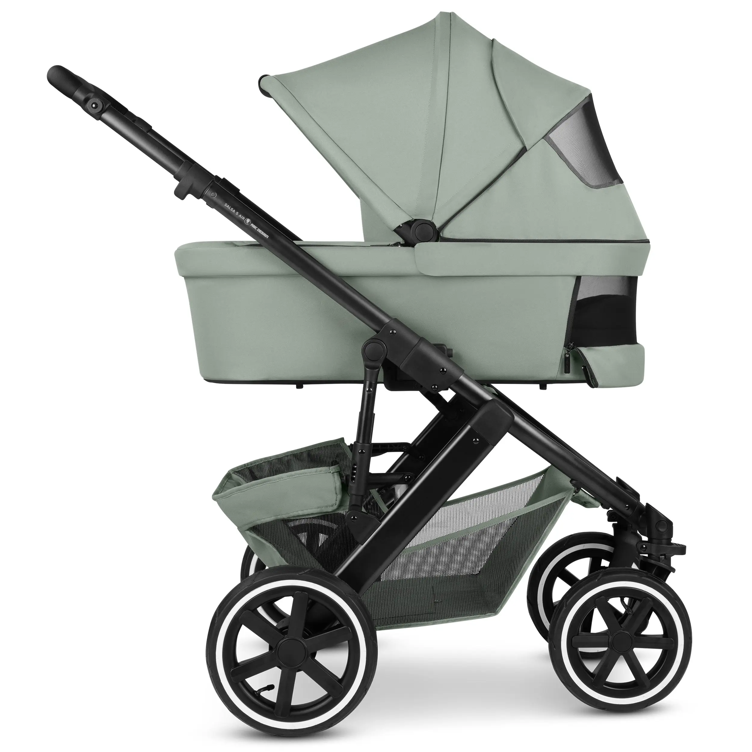 Poussette combinée Salsa 5 Air avec sac à langer, ombrelle, habillage pluie, porte-gobelet - Pine