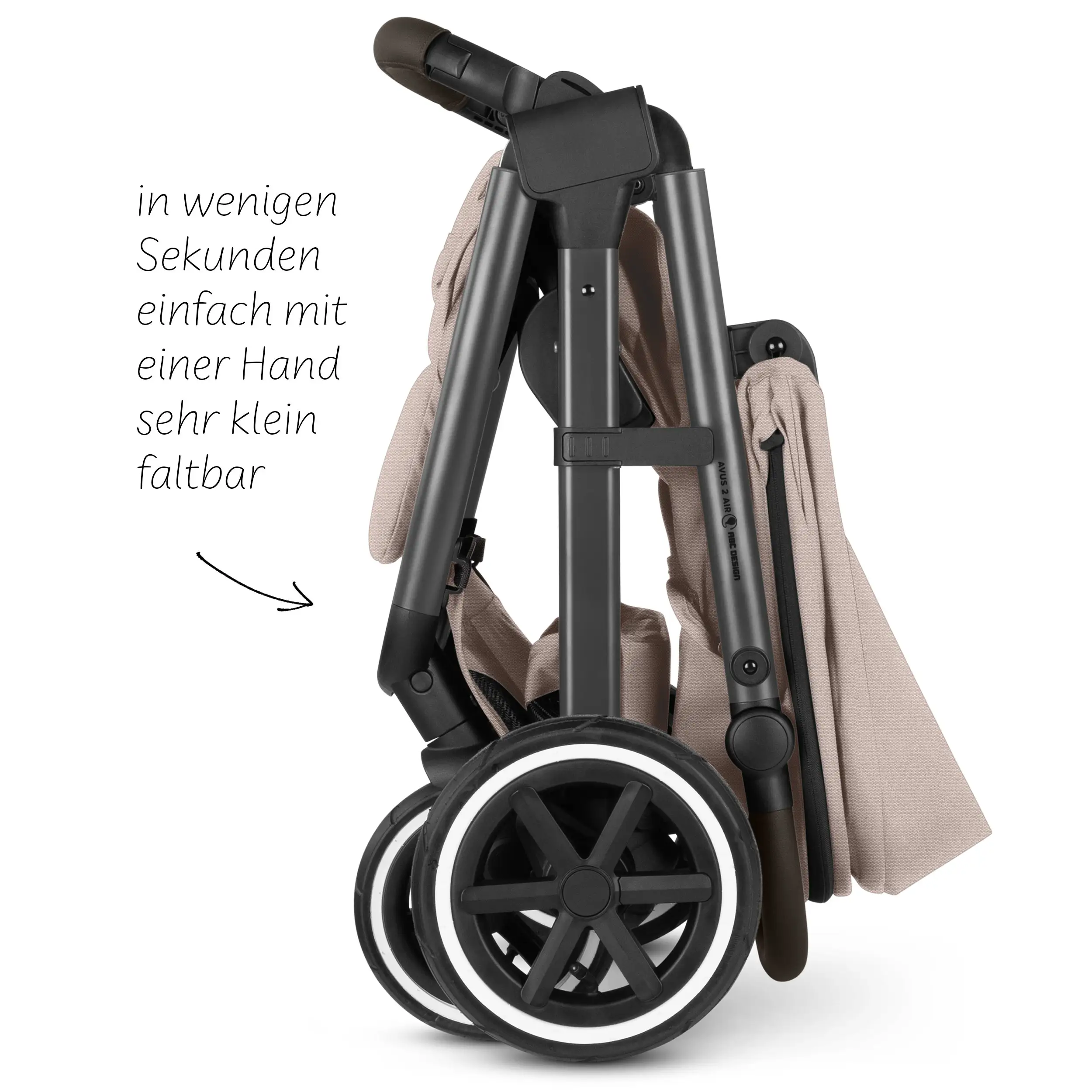 Poussette Avus 2 Air  avec pneus à air - Camel Poussette Avus 2 Air  avec pneus à air - Camel