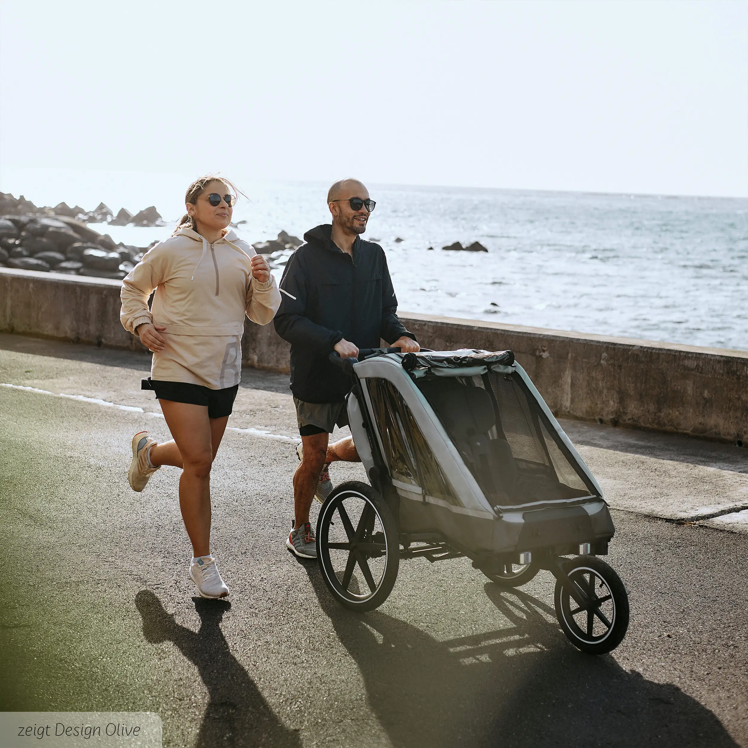 Remolque de Bicicleta de Paseo con 2 Asientos Confortables y Ruedas de Aire - Ink  Remolque de Bicicleta de Paseo con 2 Asientos Confortables y Ruedas de Aire - Ink