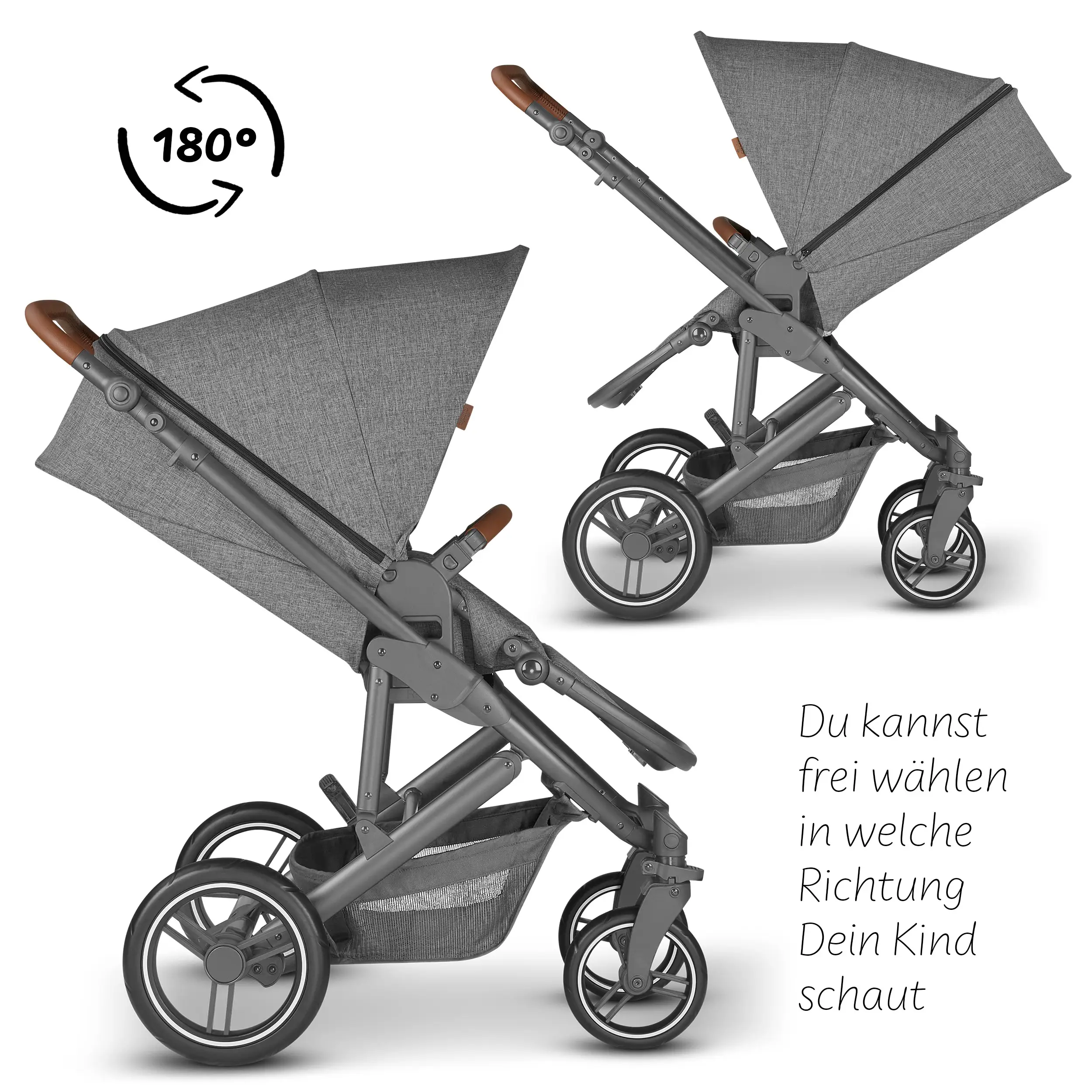 Kombi-Kinderwagen Aversa 4 - Woven Piano