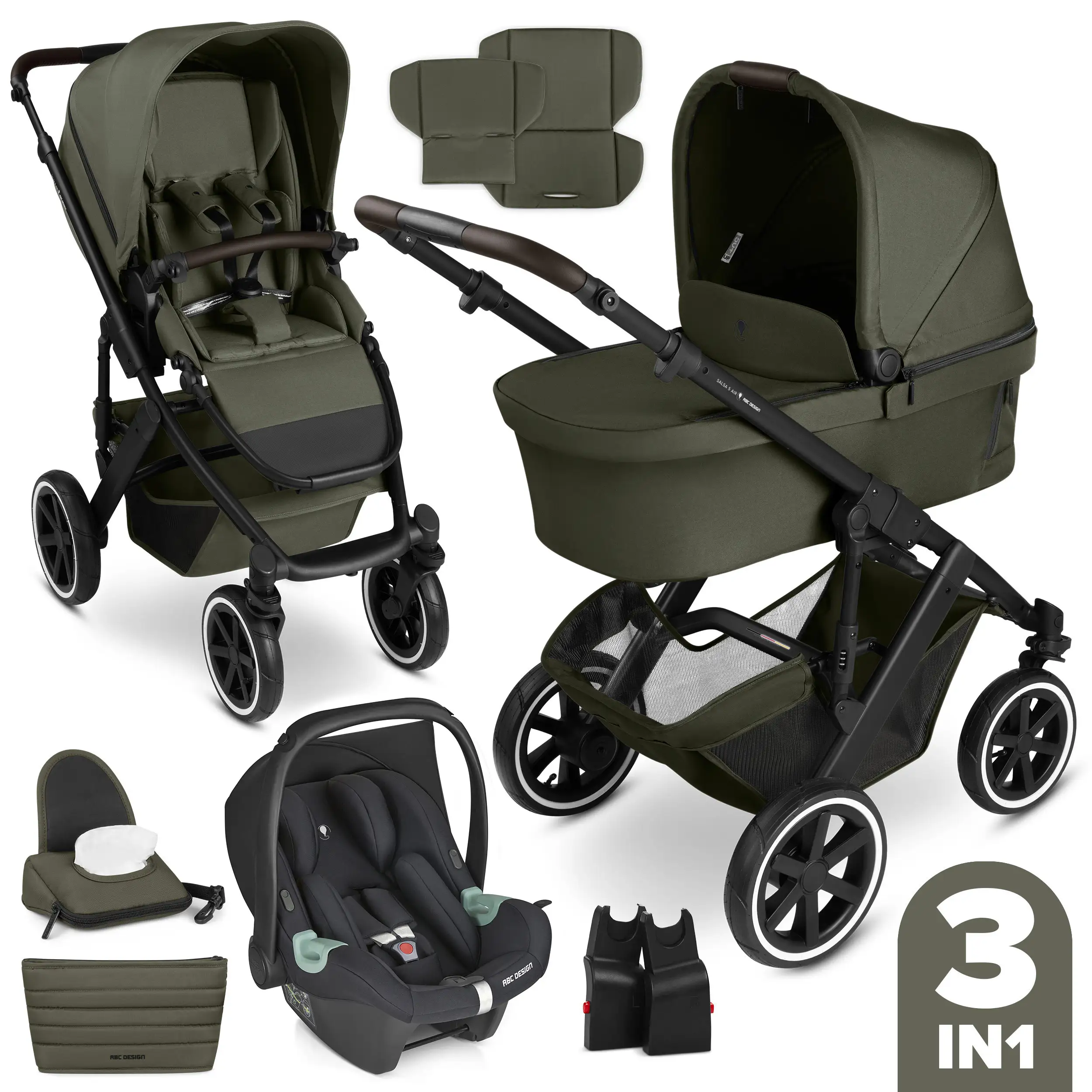 3in1 Stroller-Set Salsa 5 Air - Avocado 3in1 Stroller-Set Salsa 5 Air - Avocado