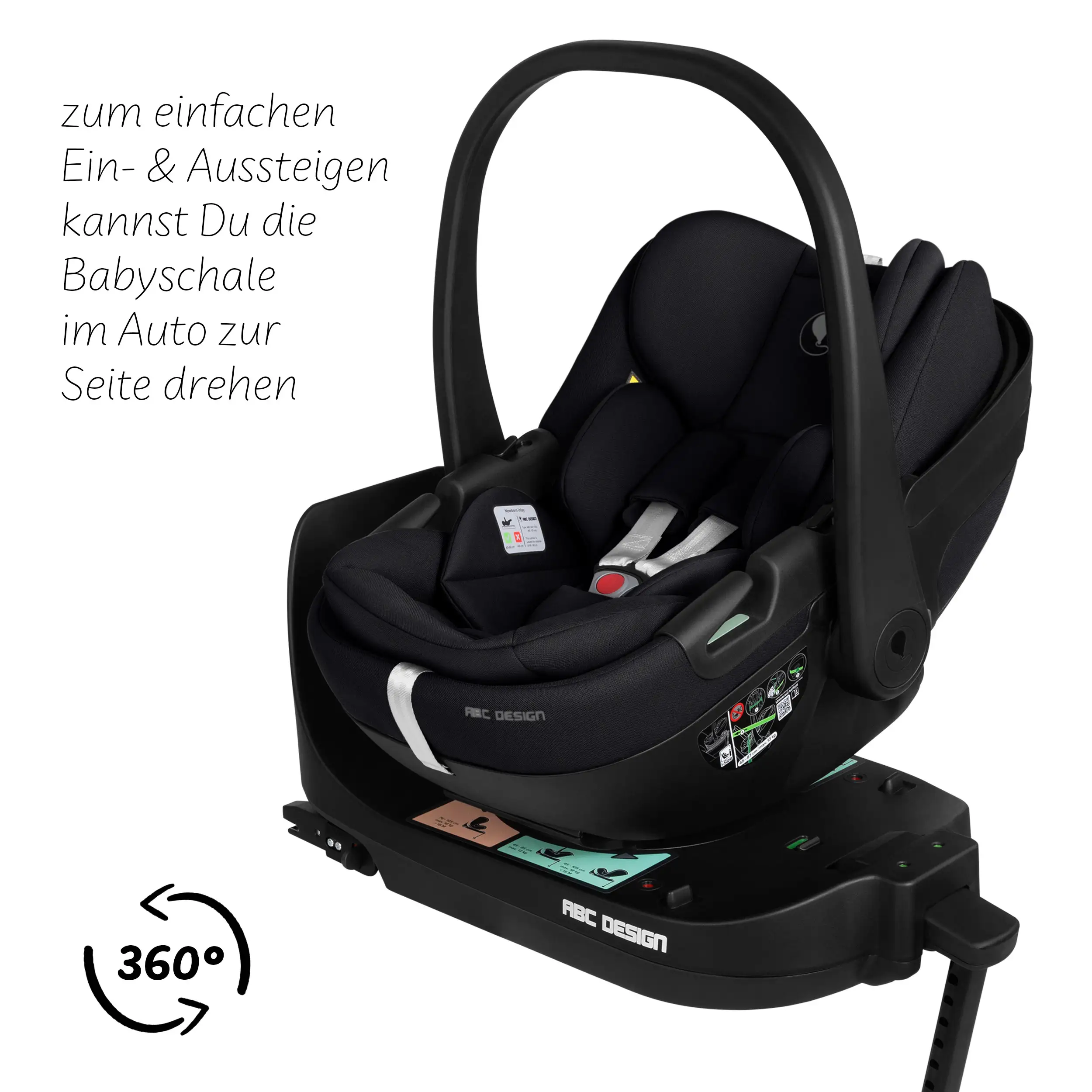 4in1 Kinderwagen-Set Salsa Core inkl. Babyschale Calla mit Liegefunktion & Isofix Base Root - Ink