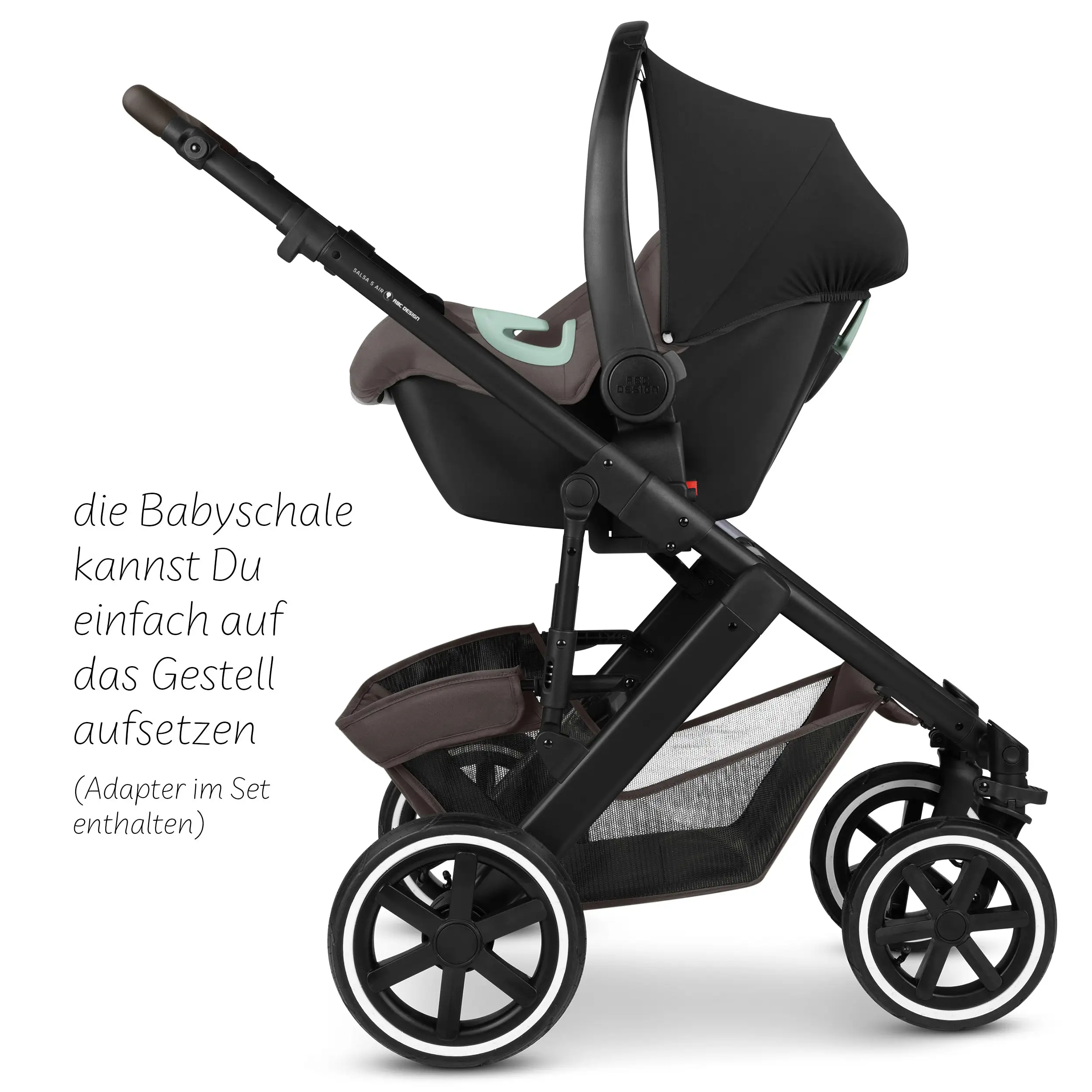 Ensemble poussette 3 en 1 Salsa 5 Air avec siège auto pour bébé - Teddy Ensemble poussette 3 en 1 Salsa 5 Air avec siège auto pour bébé - Teddy