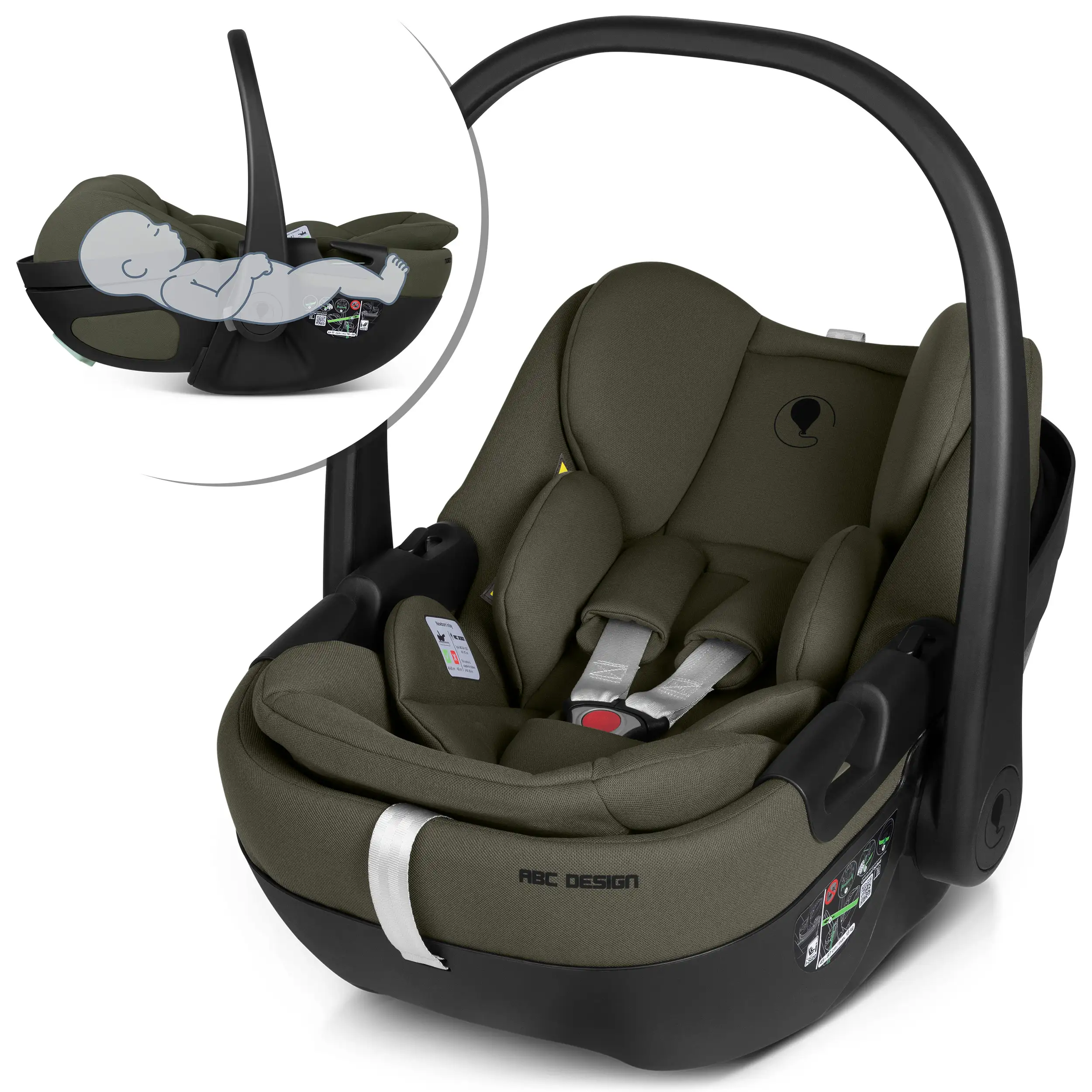 Babyschale mit Liegefunktion Calla i-Size - Olive