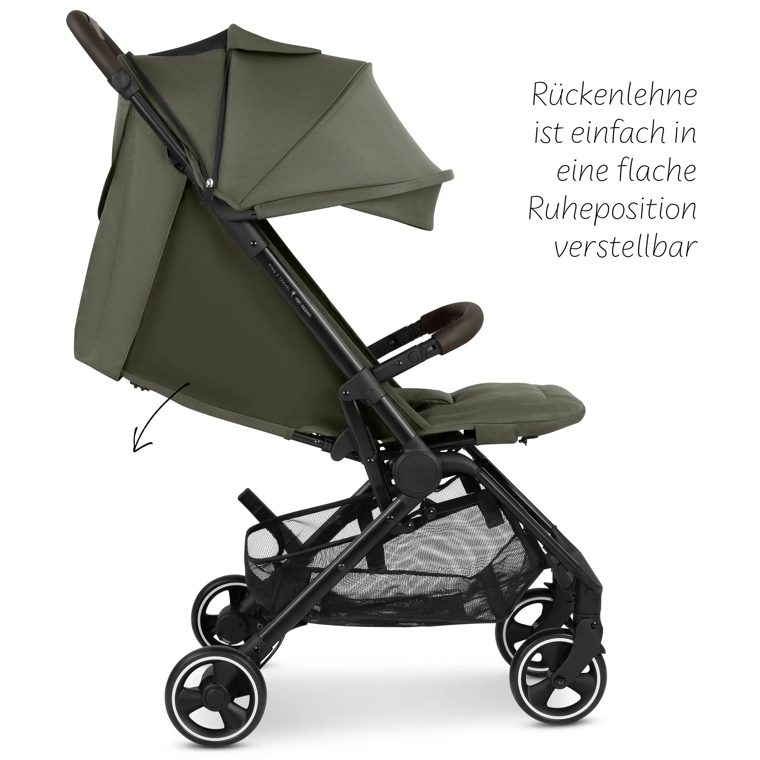 Reisebuggy Ping 3 Travel mit Zubehörset  - Avocado