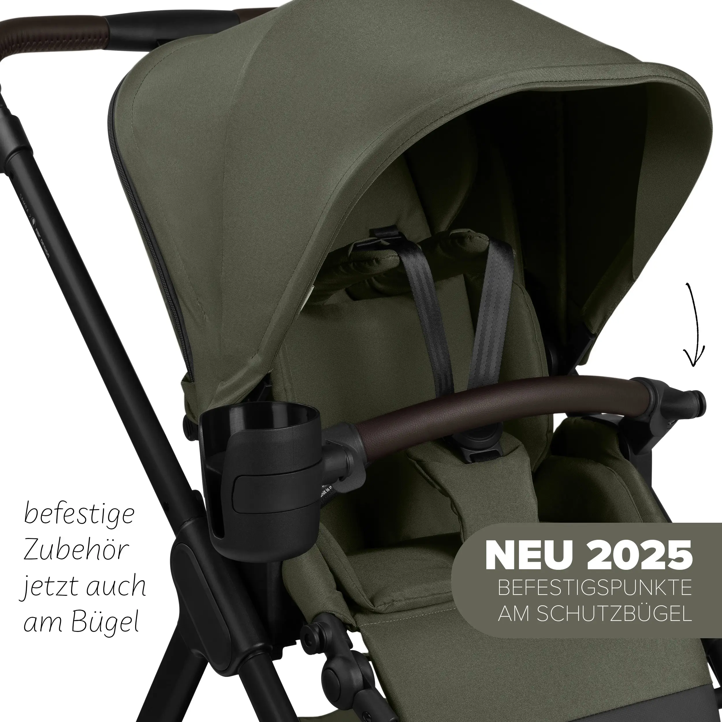 Travel-Set Samba 2 inkl. Autositz für Neugeborene - Avocado