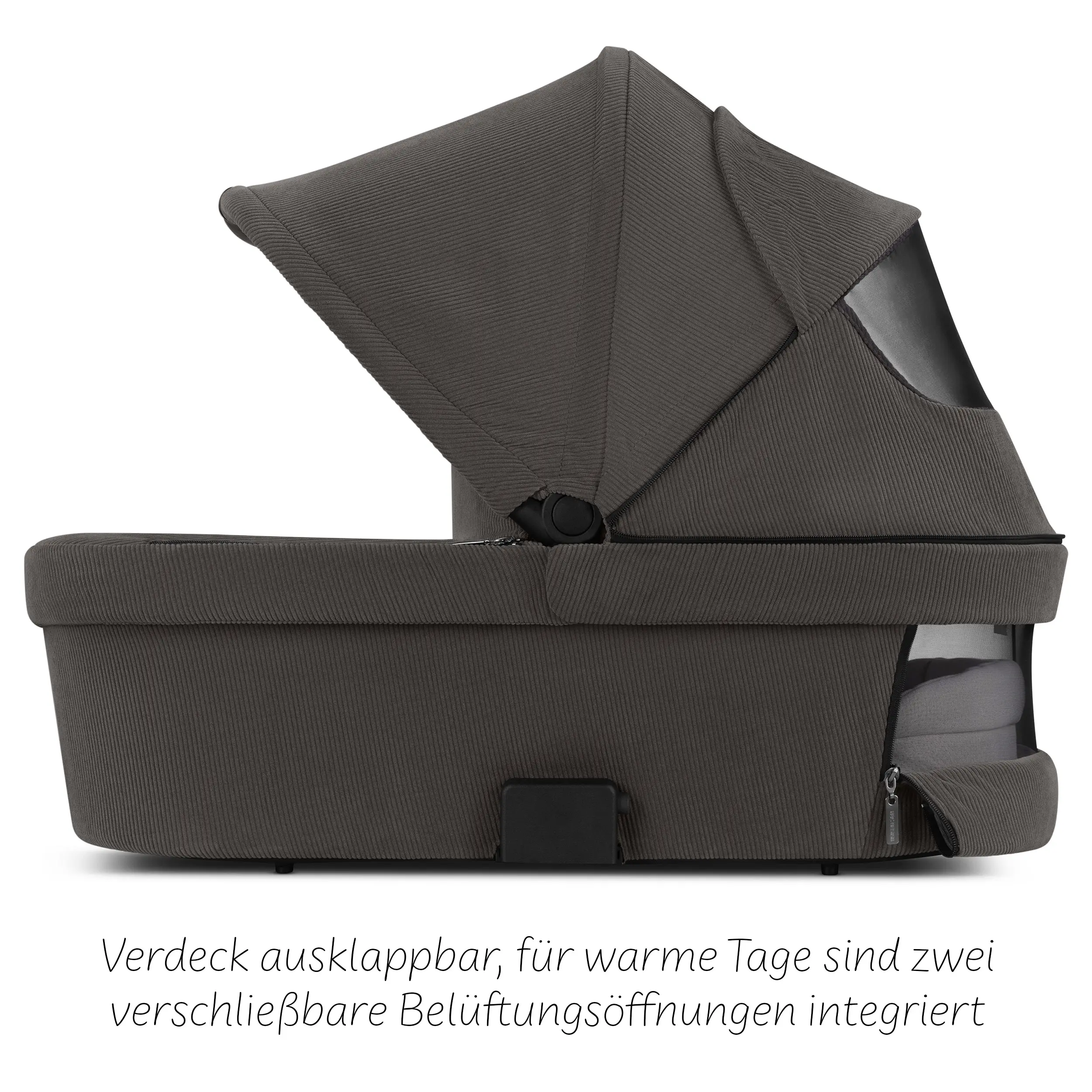 Kombi-Kinderwagen Salsa 5 Air inkl. Wickeltasche, Sonnenschirm, Regenschutz, Becherhalter - Almond