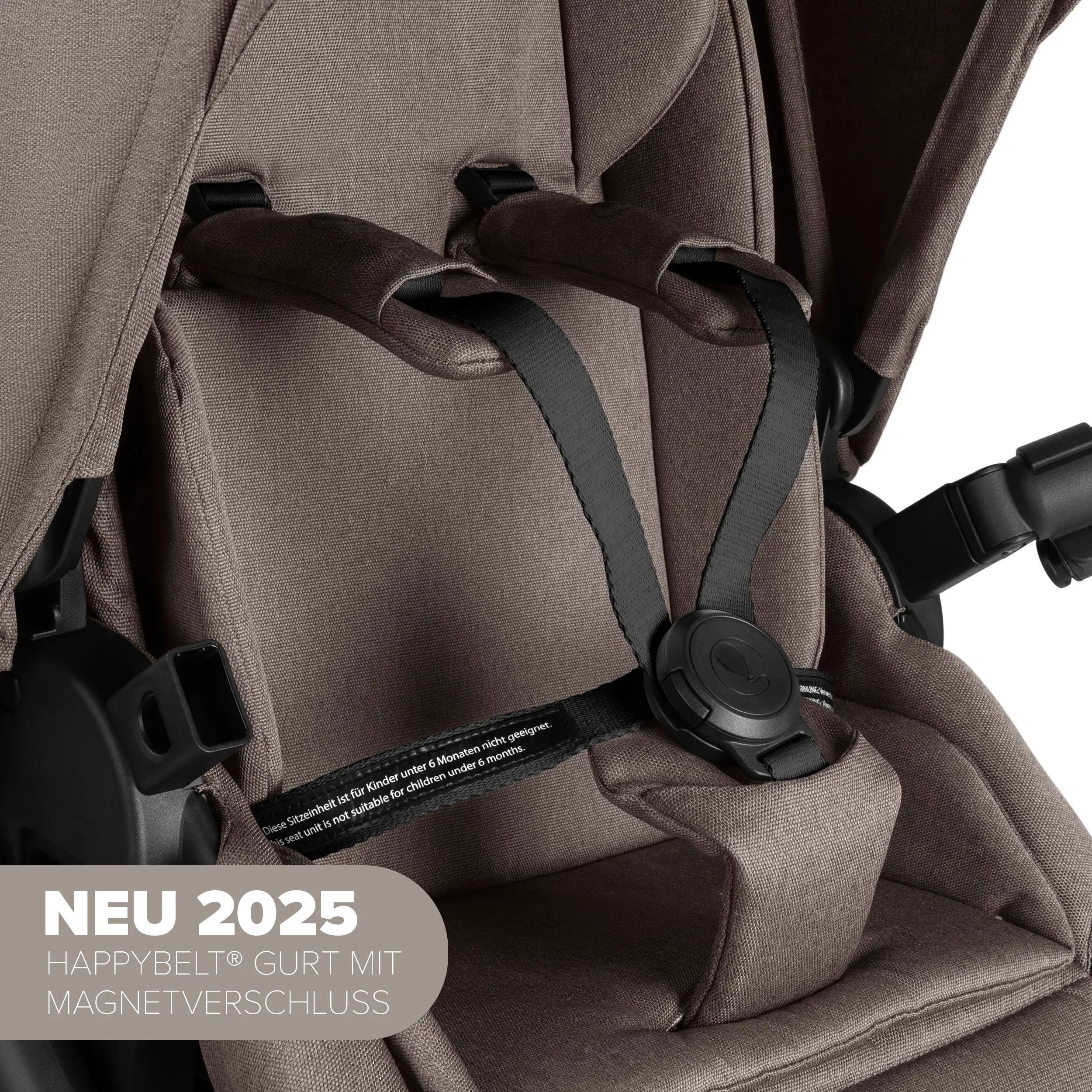 Kombi-Kinderwagen Salsa 5 Air inkl. Wickeltasche, Sonnenschirm, Regenschutz, Becherhalter - Nature