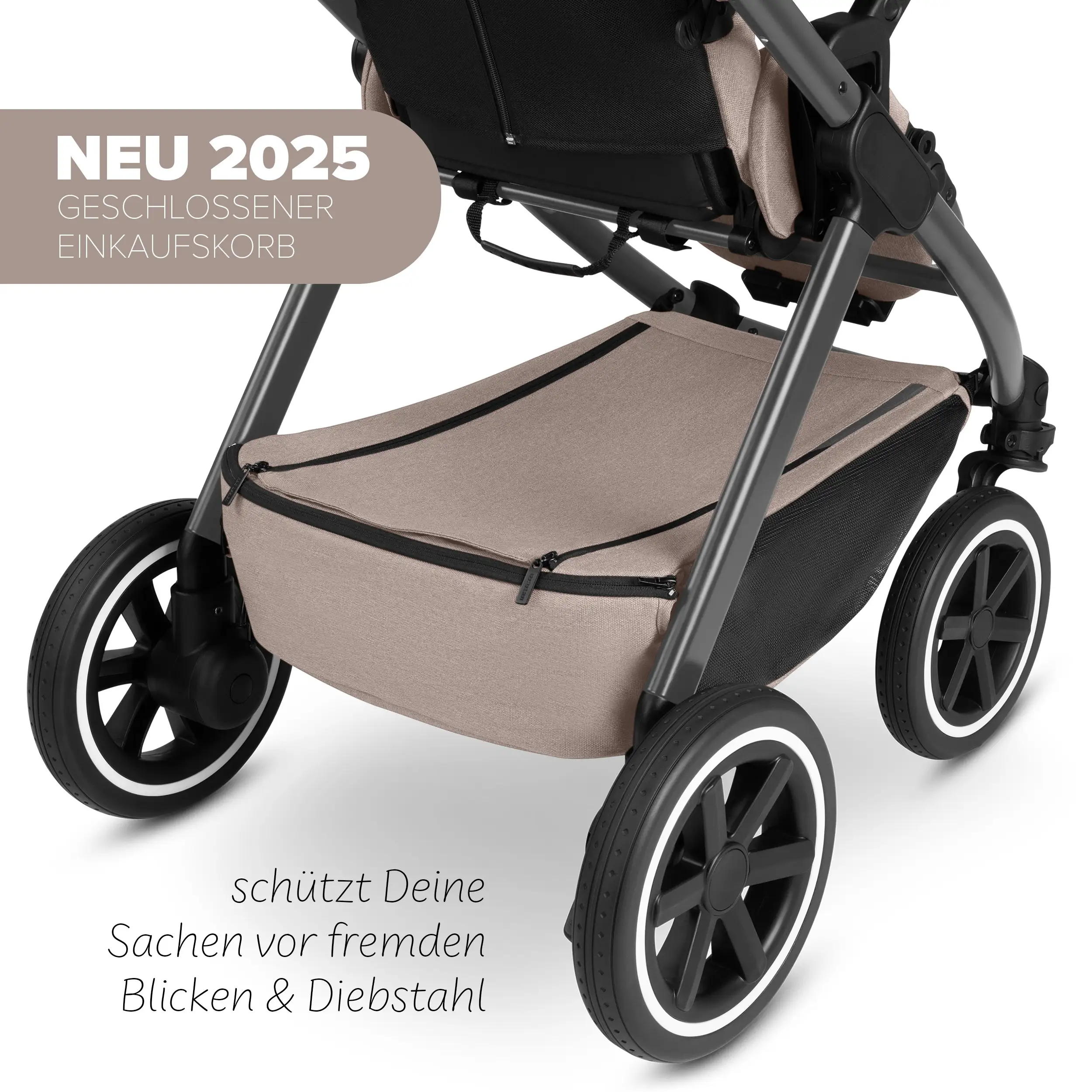 3in1-Kinderwagen-Set Samba 2 inkl. Babyschale Calla mit Liegefunktion - Camel