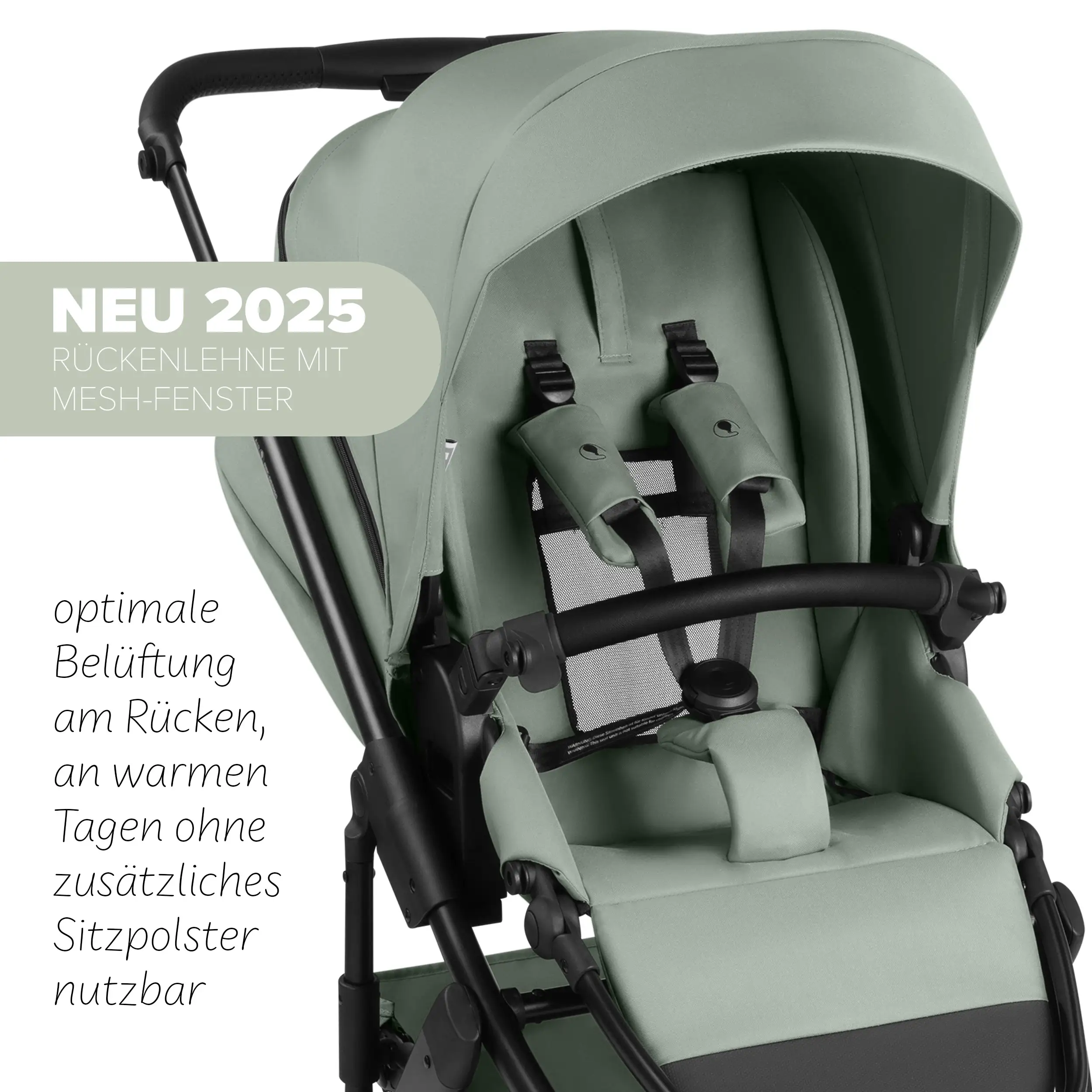 Kombi-Kinderwagen Salsa 5 Air  inkl. Wickeltasche Urban, Moskitonetz, Regenschutz - Pine