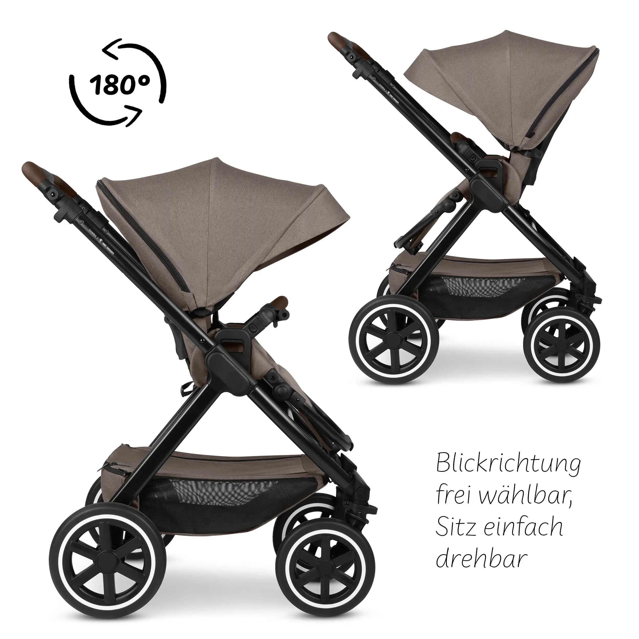Travel system Samba 2 incl. Calla lie-flat infant car seat - Nature