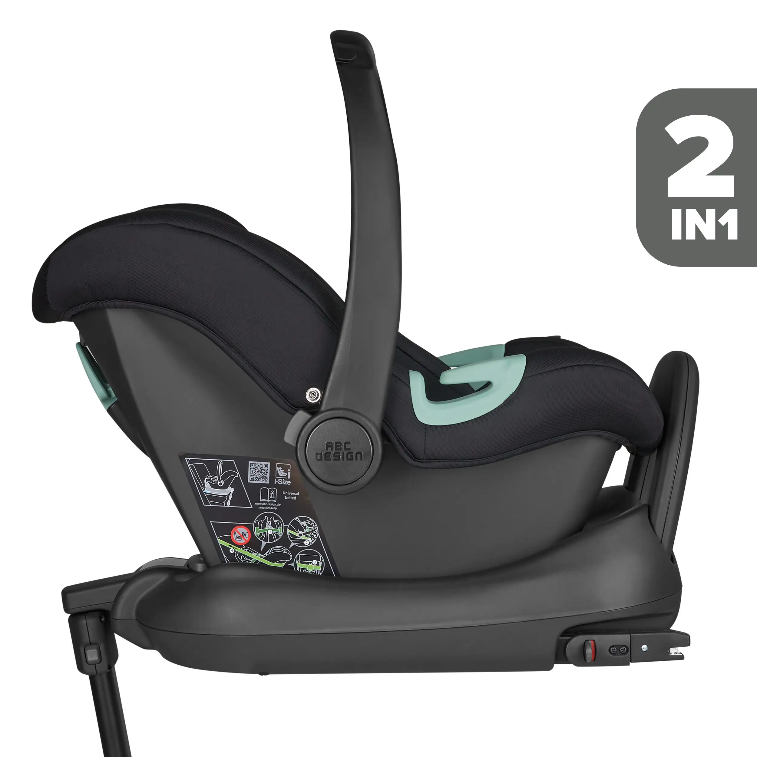 Silla de coche para bebés Tulip i-Size incl. base giratoria ISOFIX Root - Negro