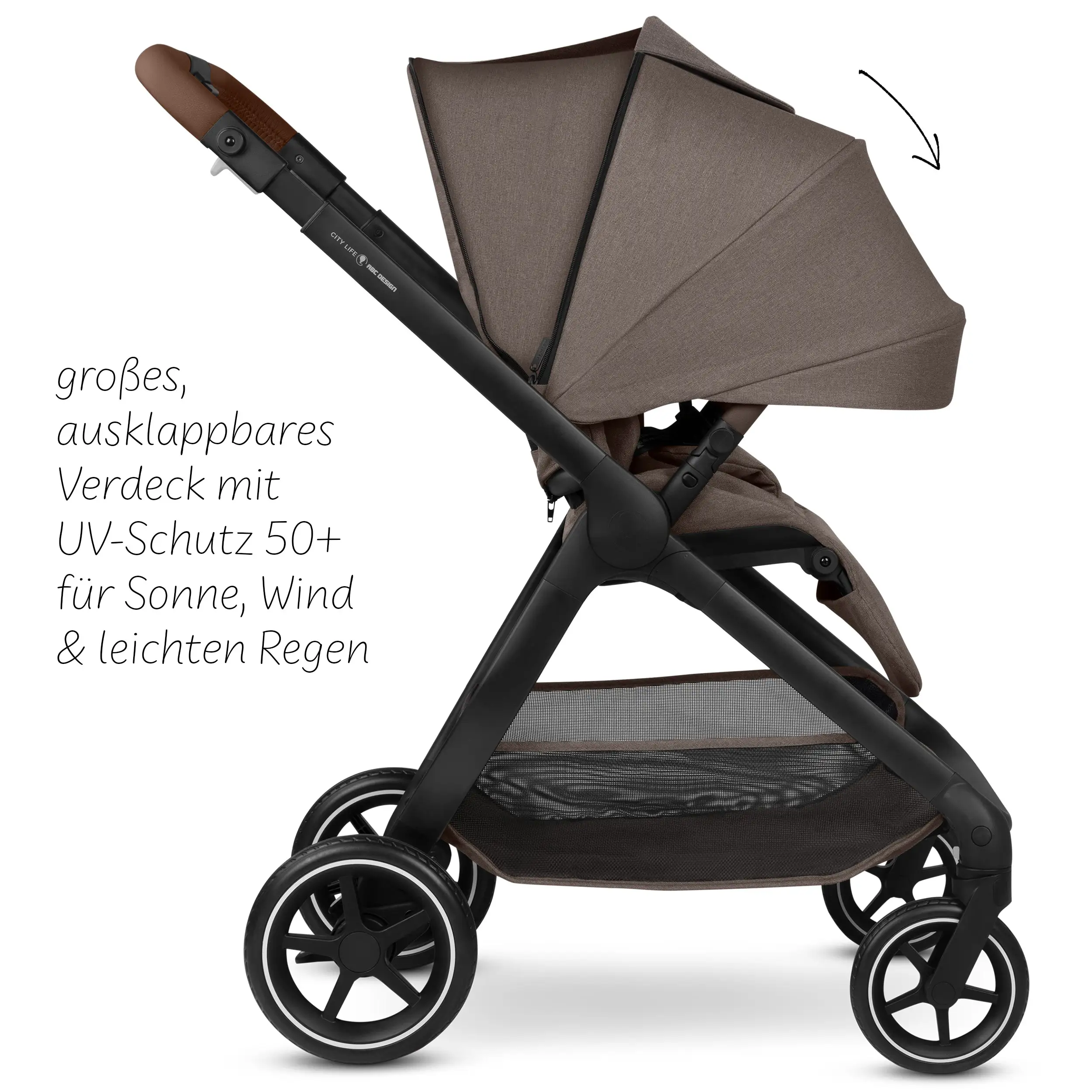 3in1 Kinderwagen-Set City Life inkl. Babyschale Maxi Cosi Pebble 360 Pro 2 - Nature