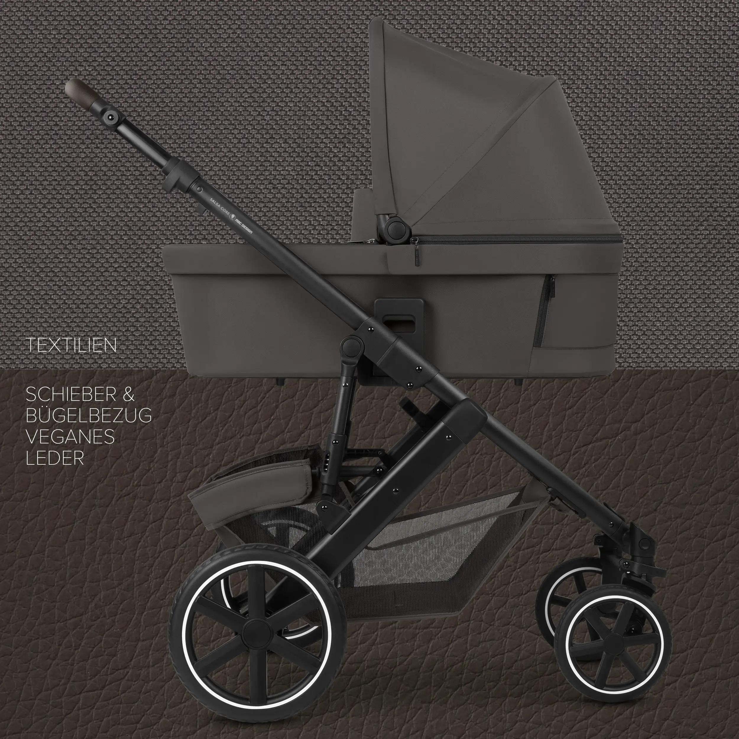 3in1 Kinderwagen-Set Salsa Core inkl. Babyschale mit Liegefunktion Calla - Falcon
