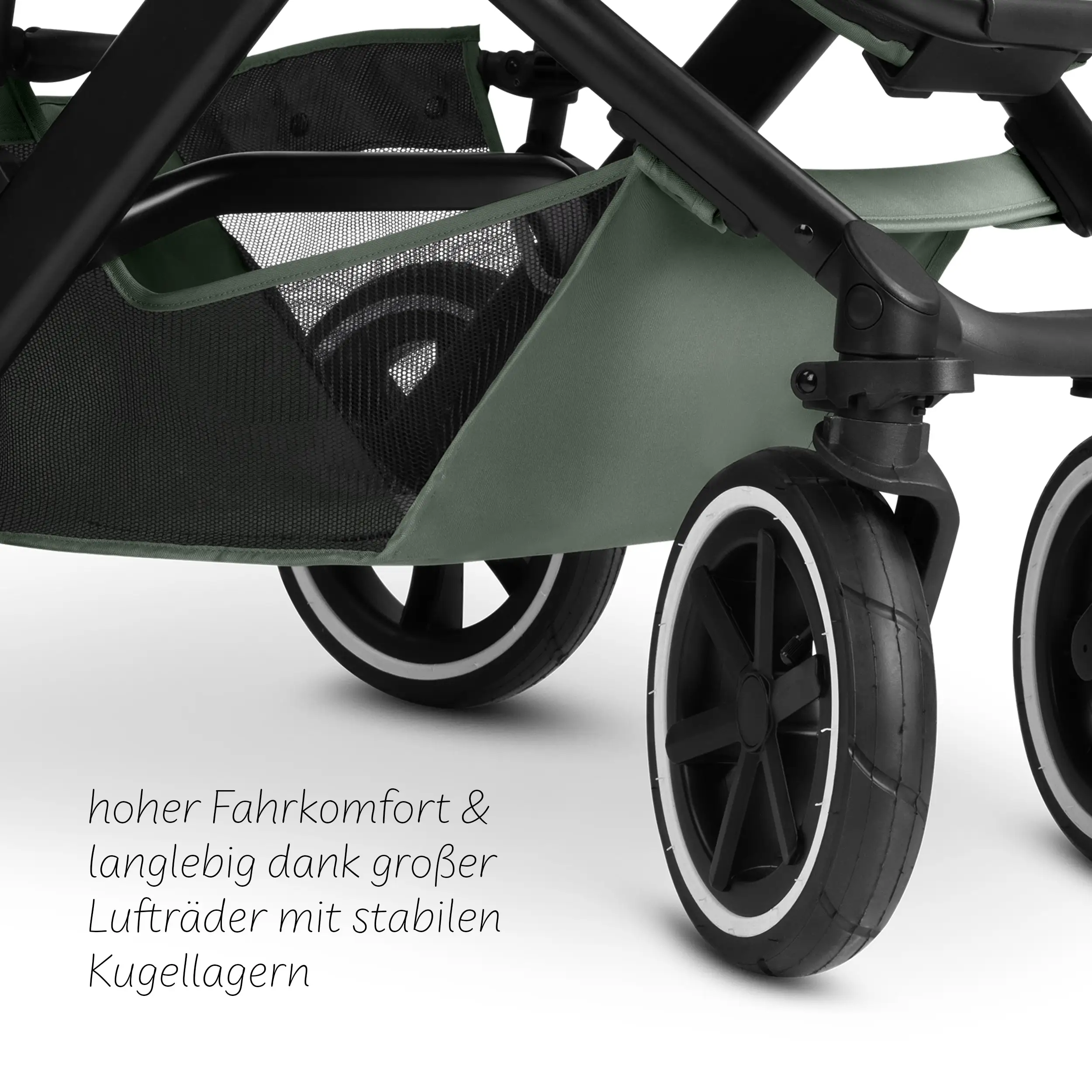 Kombi-Kinderwagen Salsa 5 Air  inkl. Wickeltasche Urban, Moskitonetz, Regenschutz - Pine