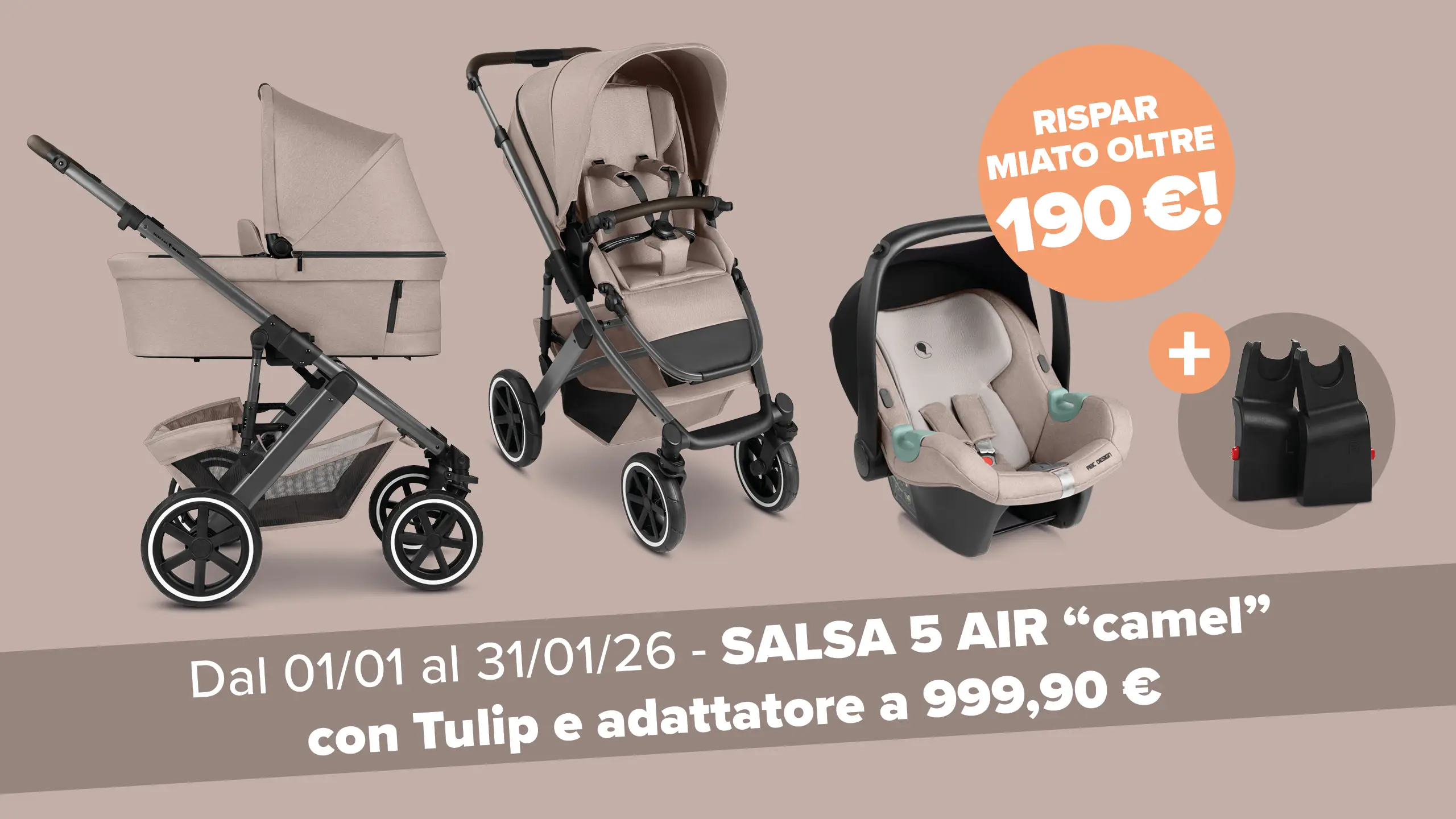 Passeggino Salsa 5 Air - Camel