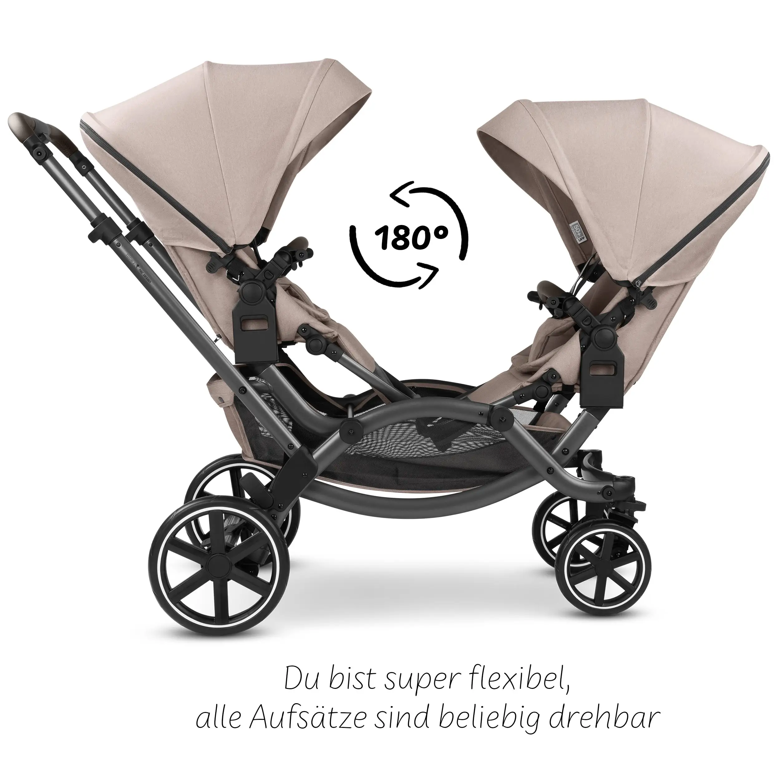 Poussette double Zoom 2 - Camel Poussette double Zoom 2 - Camel