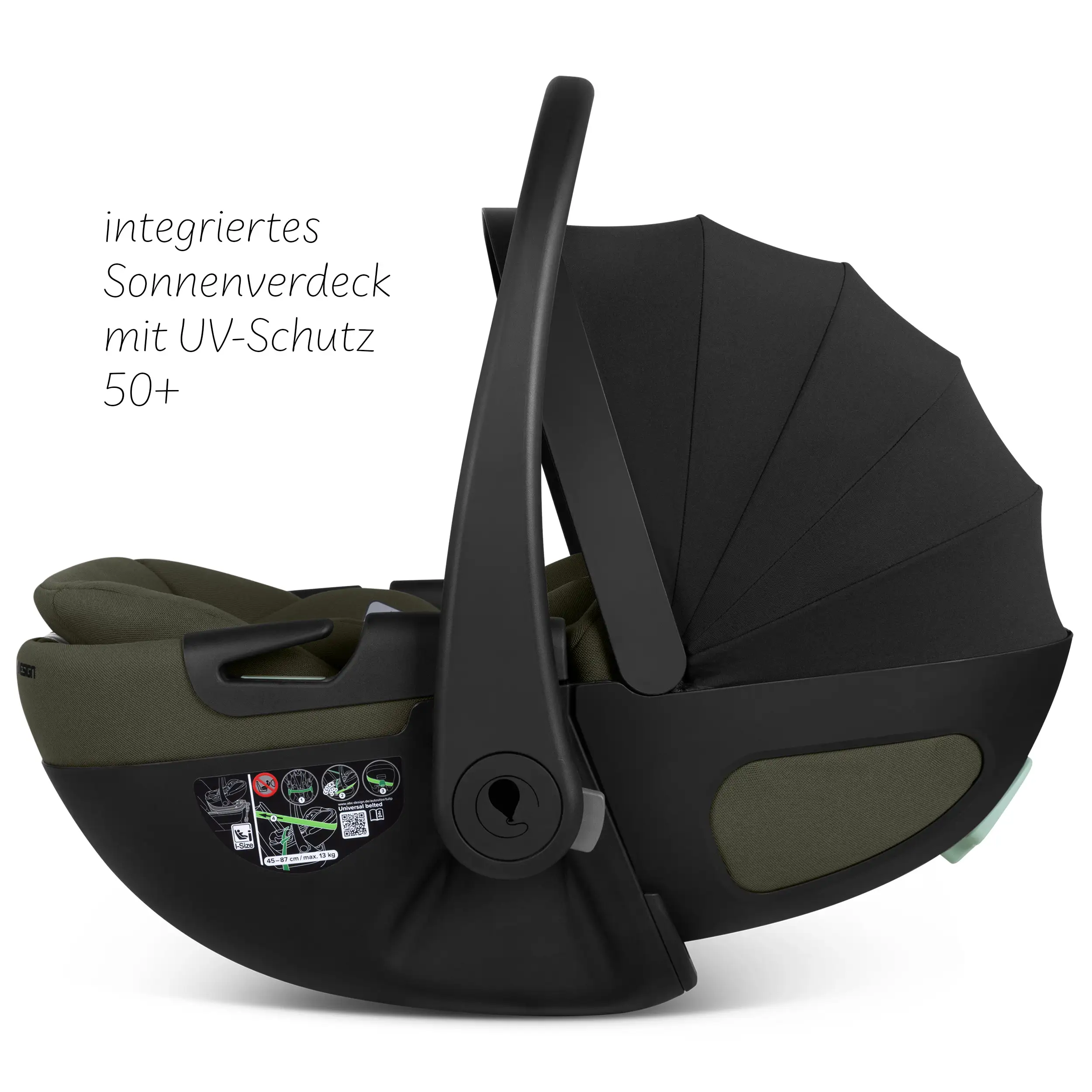 Babyschale mit Liegefunktion Calla i-Size - Olive