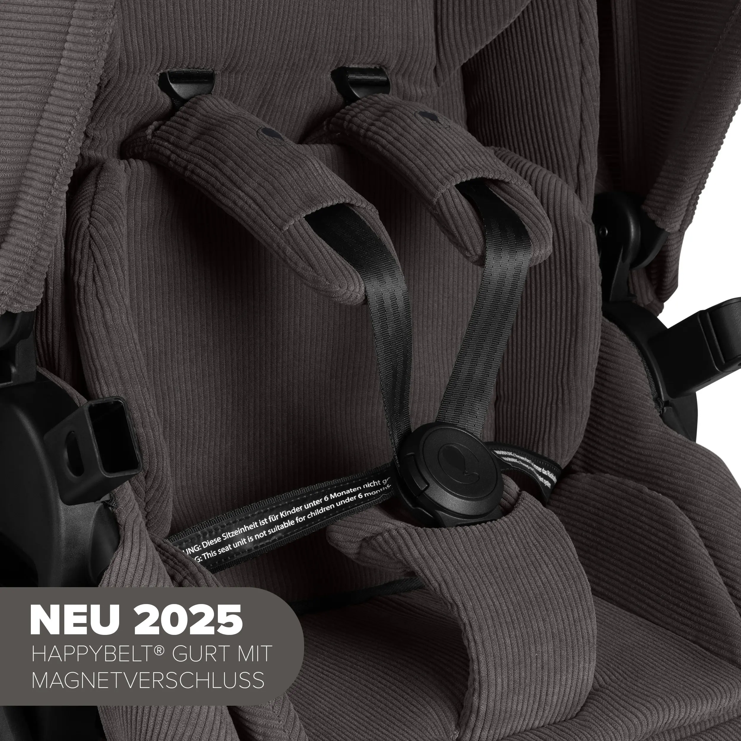 Kombi-Kinderwagen Salsa 5 Air inkl. Wickeltasche, Sonnenschirm, Regenschutz, Becherhalter - Almond