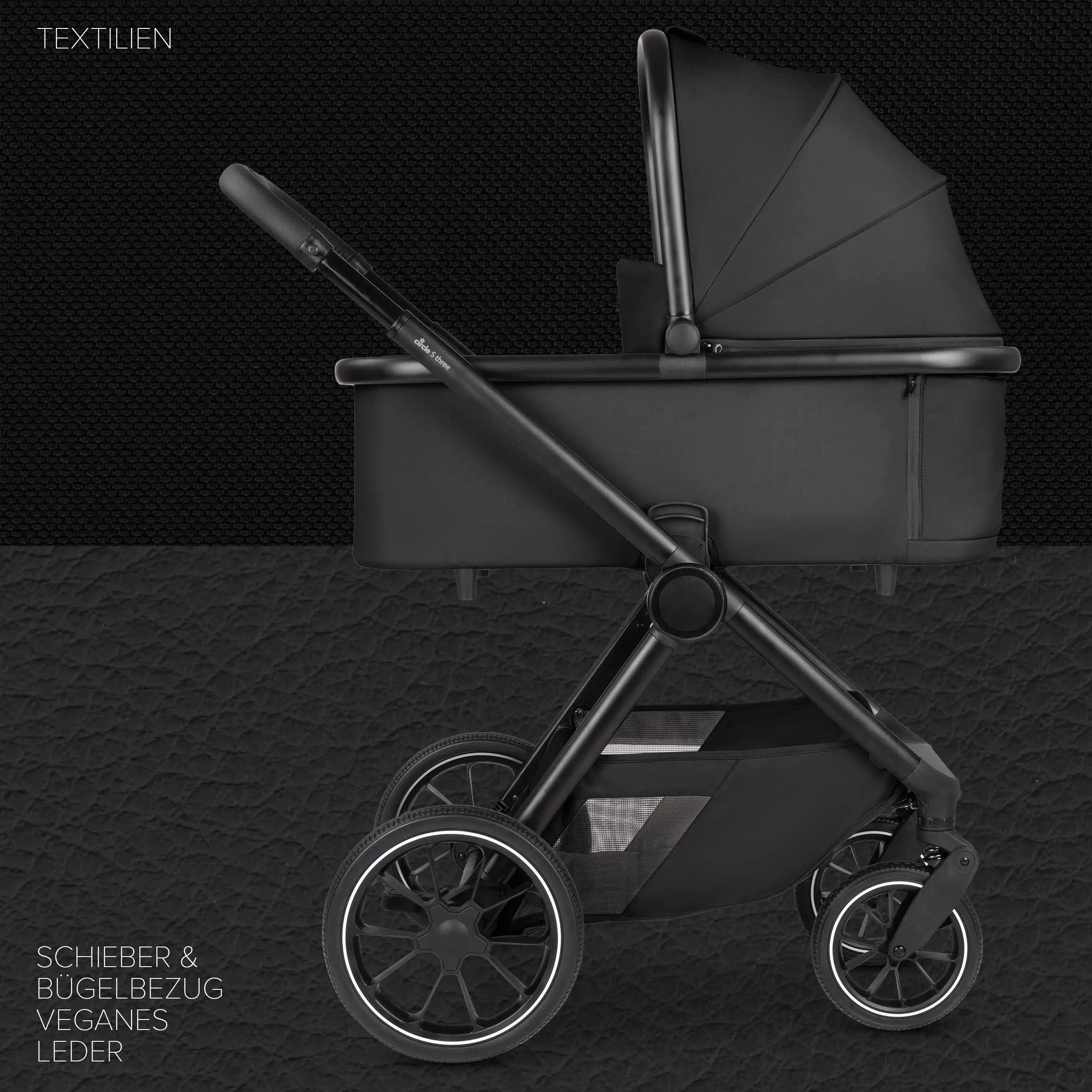 2in1 Stroller S Three - Black 2in1 Stroller S Three - Black