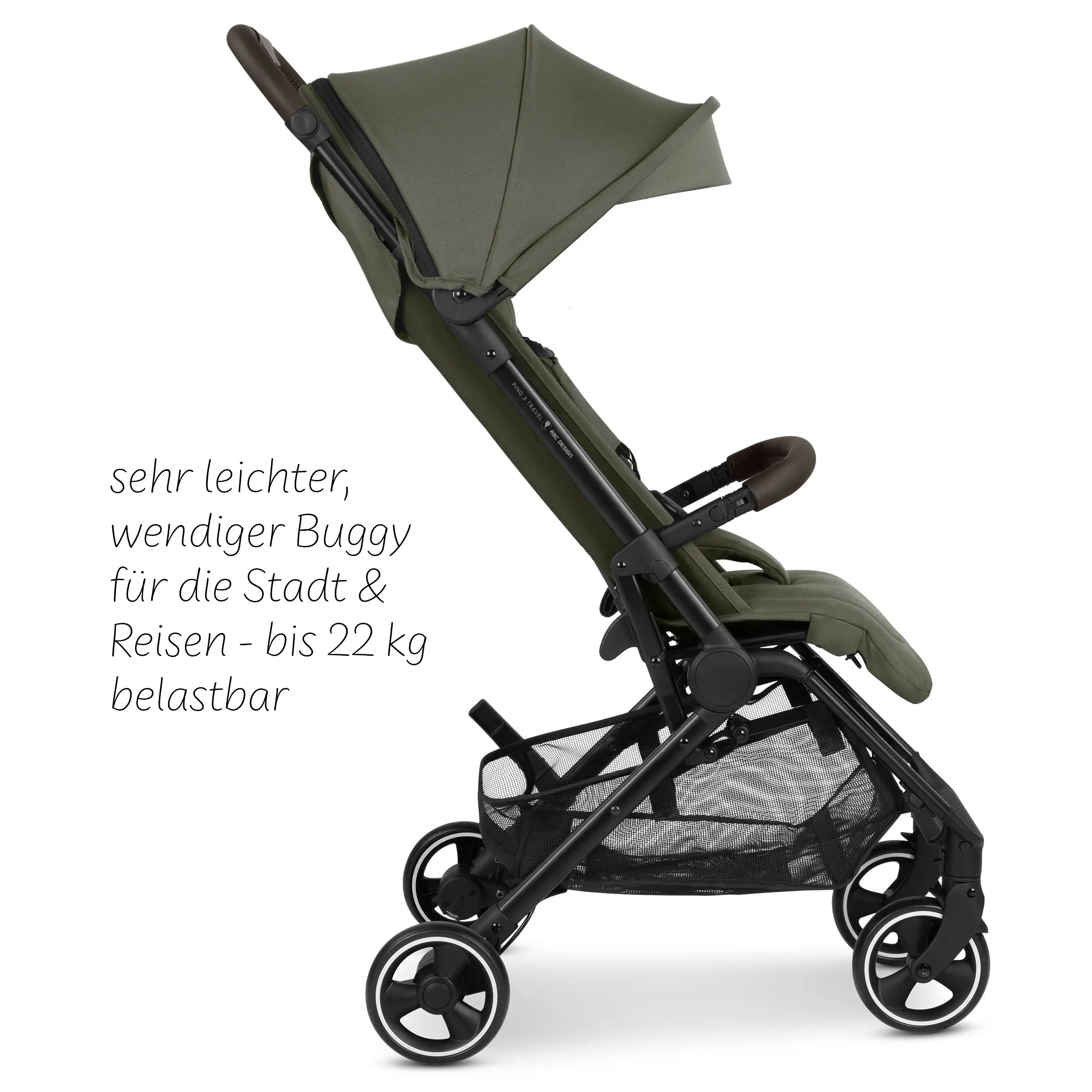 Reisebuggy Ping 3 Travel mit Zubehörset  - Avocado