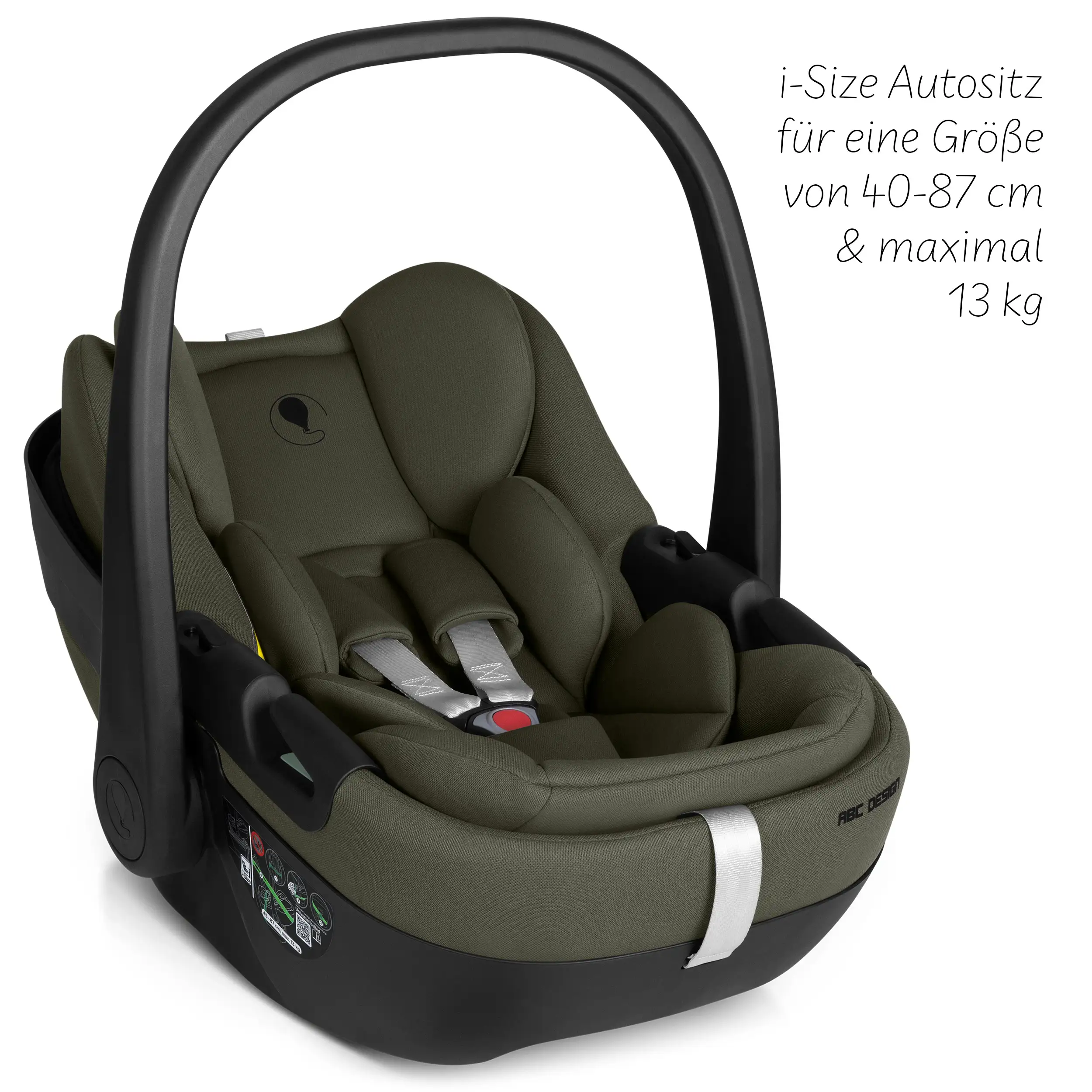 Babyschale mit Liegefunktion Calla i-Size inkl. drehbarer Isofix Base Root- Olive