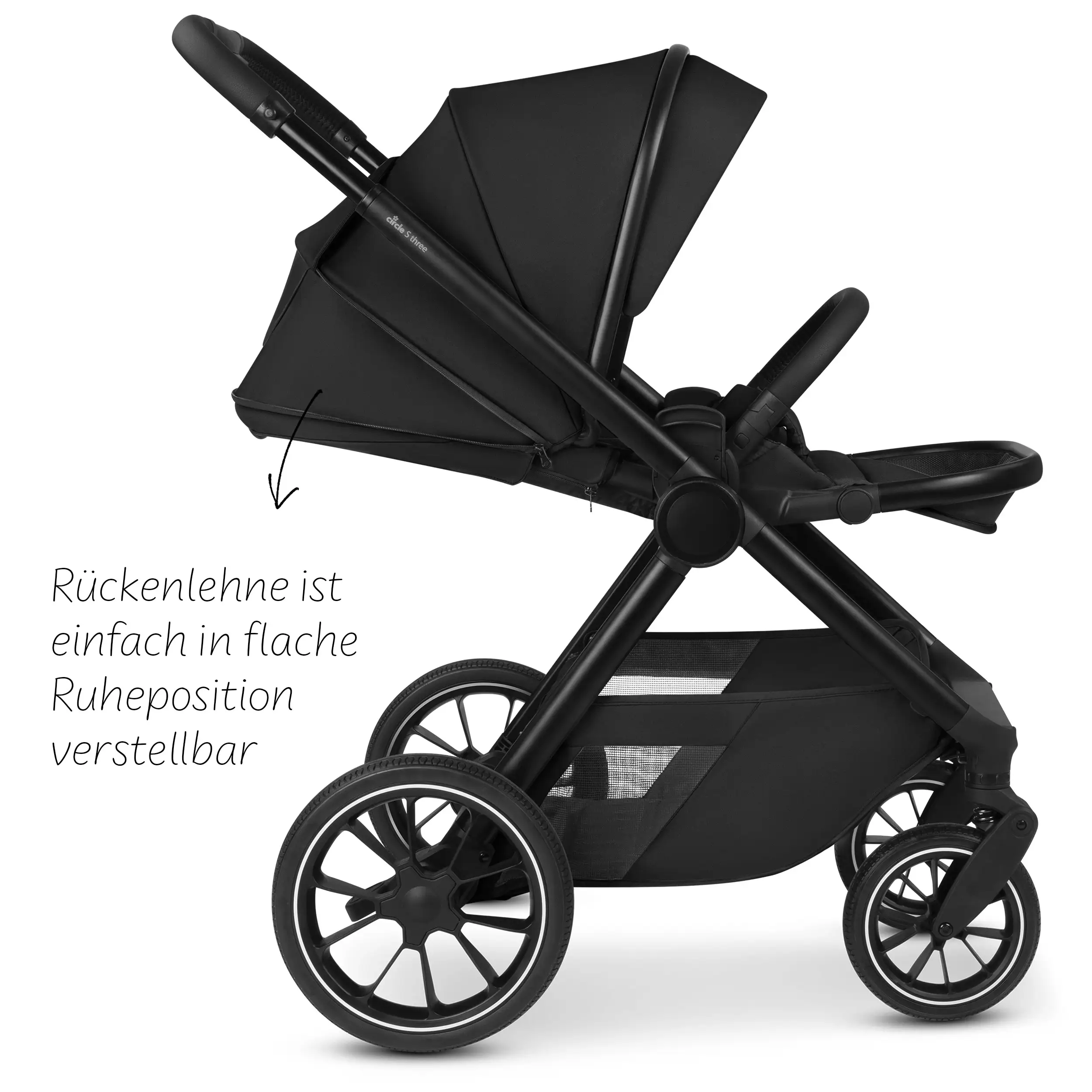 2in1 Stroller S Three - Black 2in1 Stroller S Three - Black