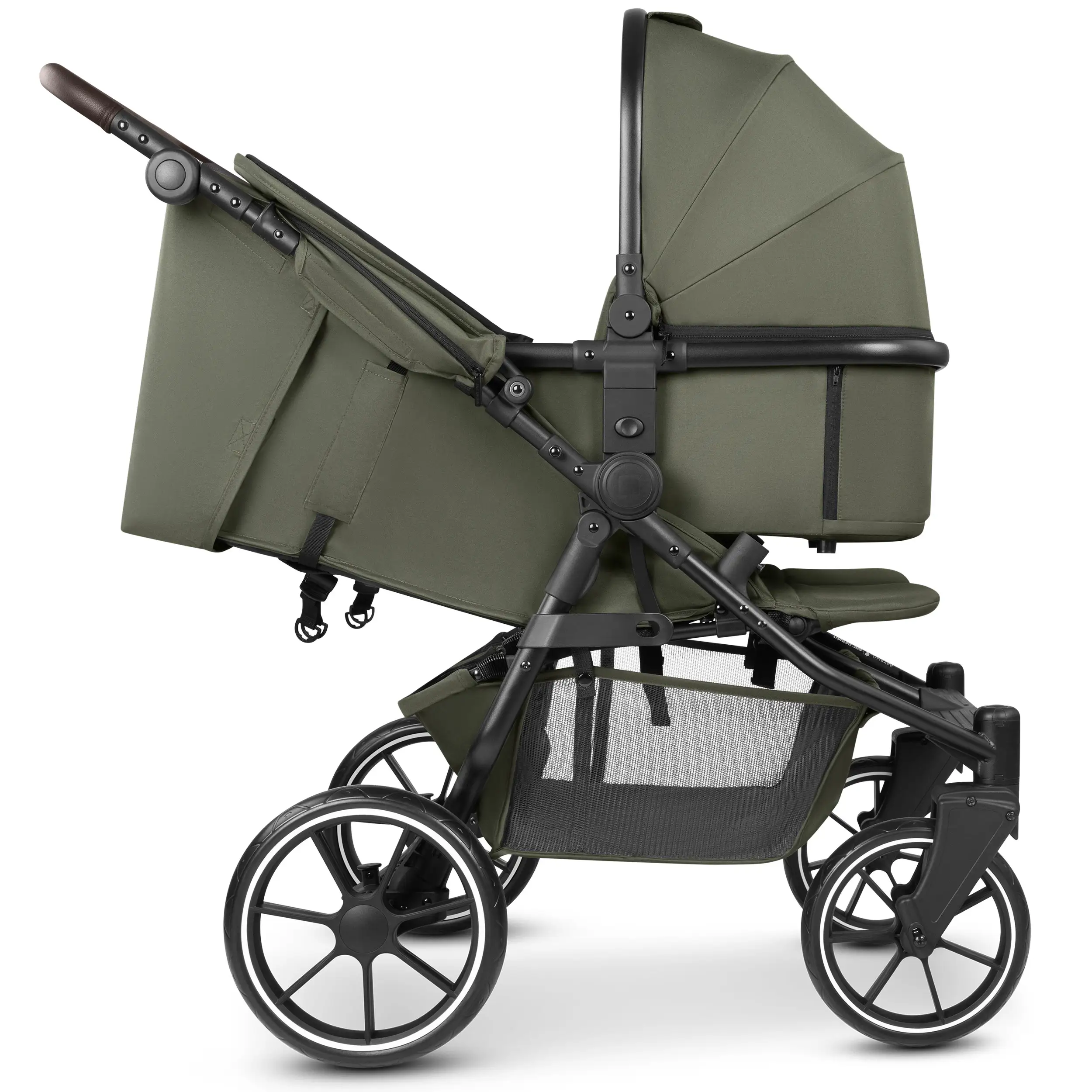 Carrycot for Bayamo double strollers - Pea