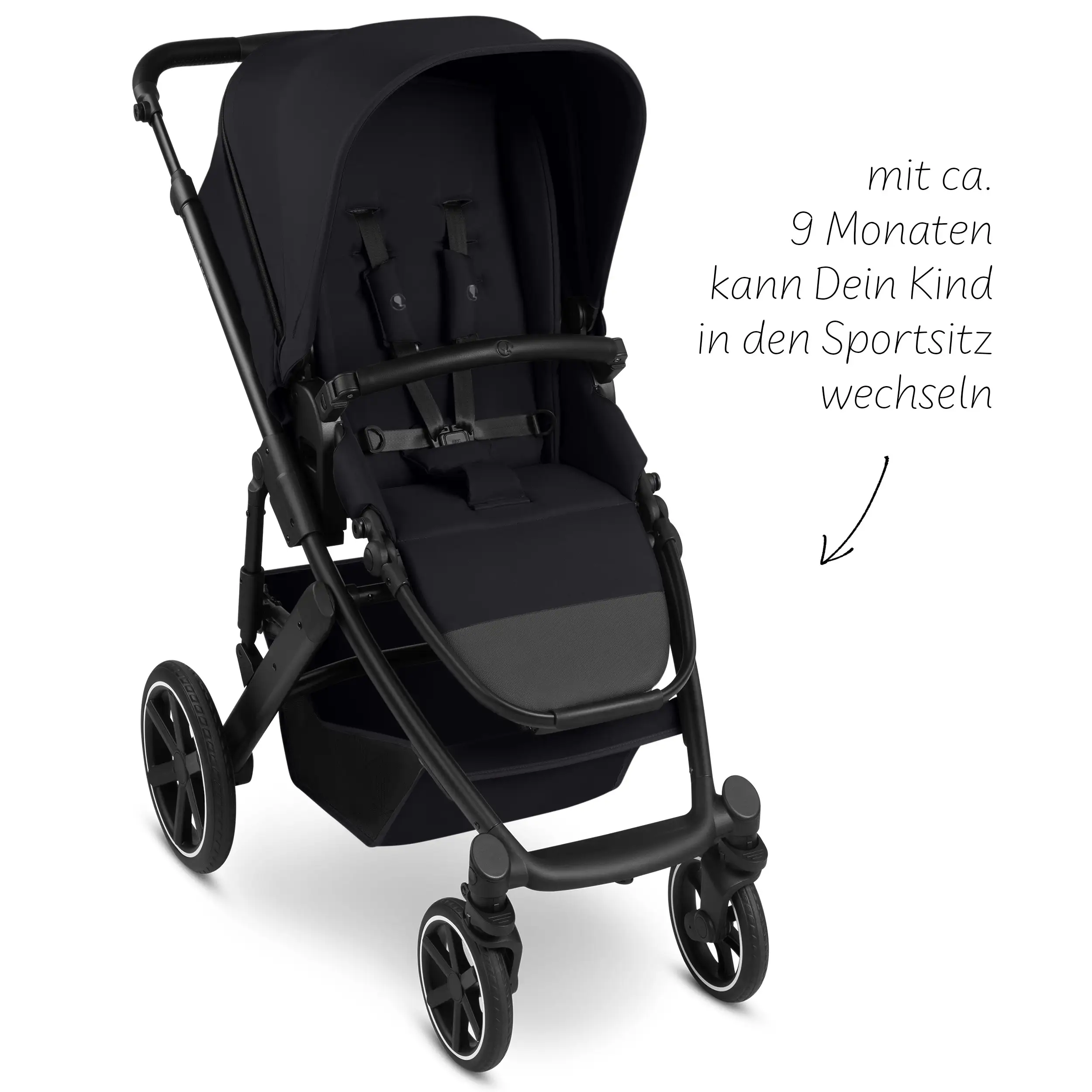 3in1 Kinderwagen-Set Salsa Core inkl. Babyschale Calla mit Liegefunktion - Ink