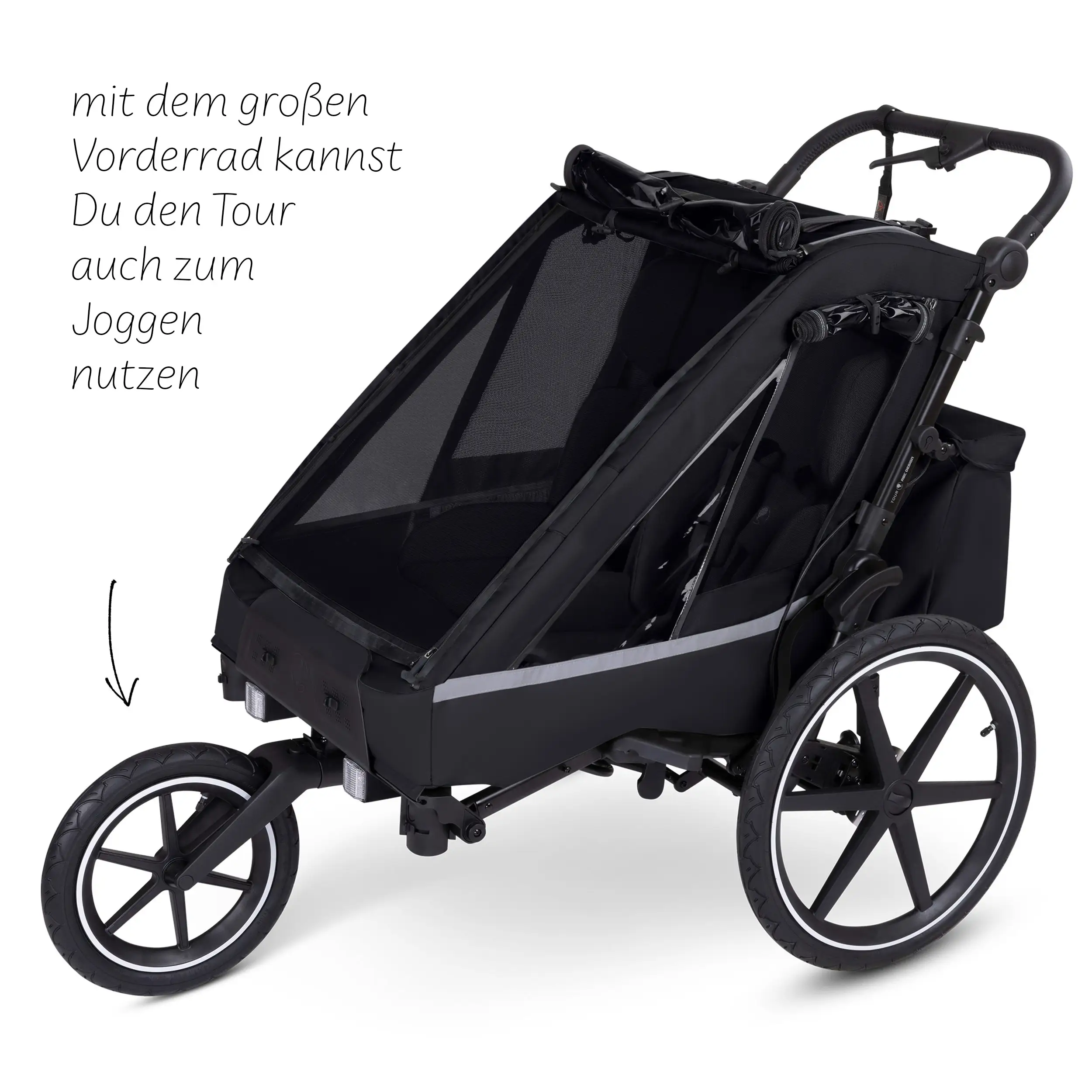 Fahrradanhänger Tour inkl. Neugeboreneneinsatz & Sport Kit - Ink