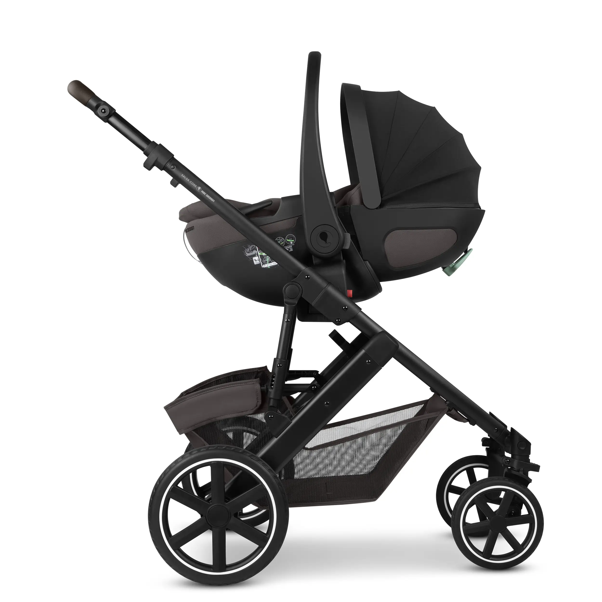 3in1 Stroller Set Salsa Core incl. infant car seat Calla with Reclining Function - Falcon