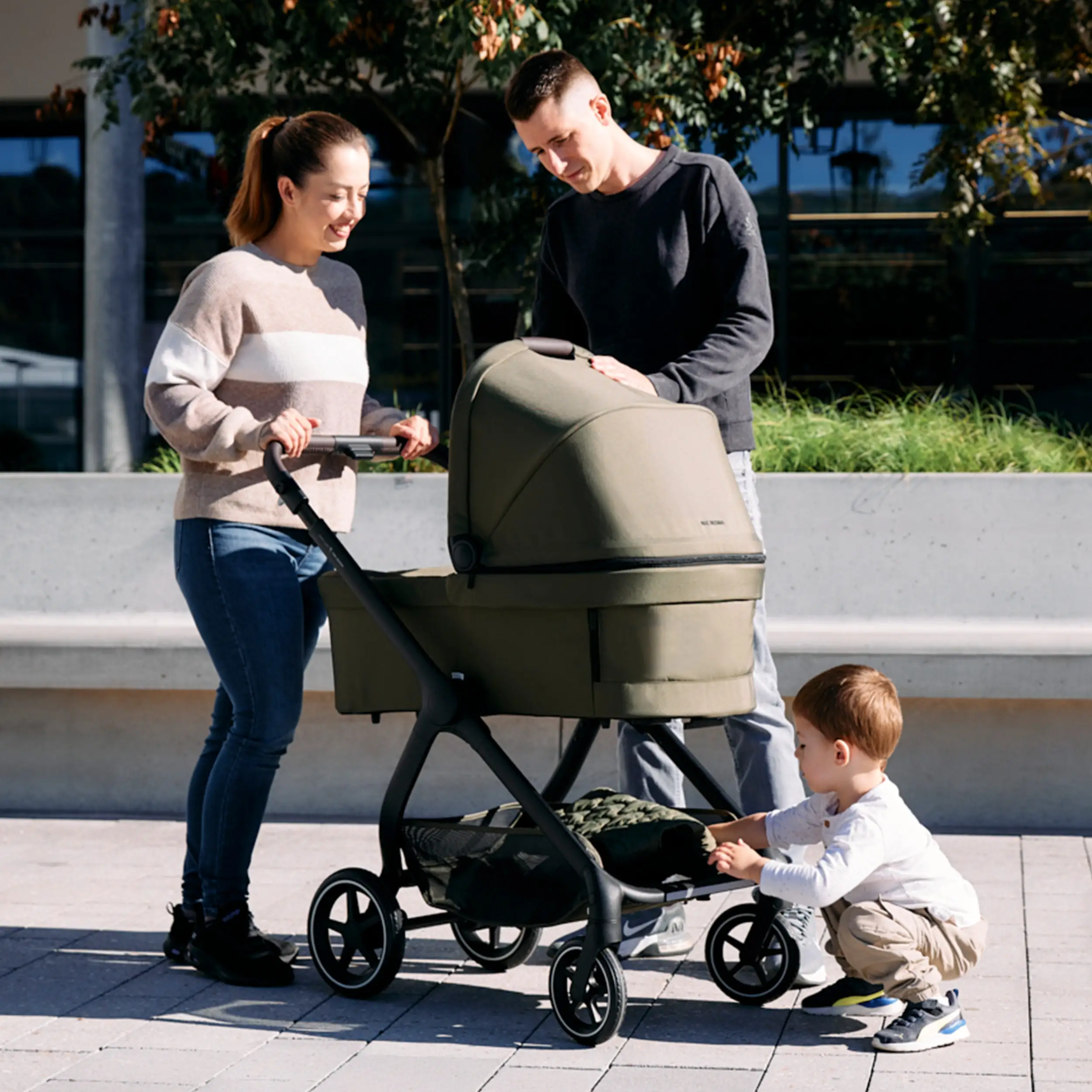 3in1 Stroller Set City Life incl. Calla lie-flat infant car seat - Avocado