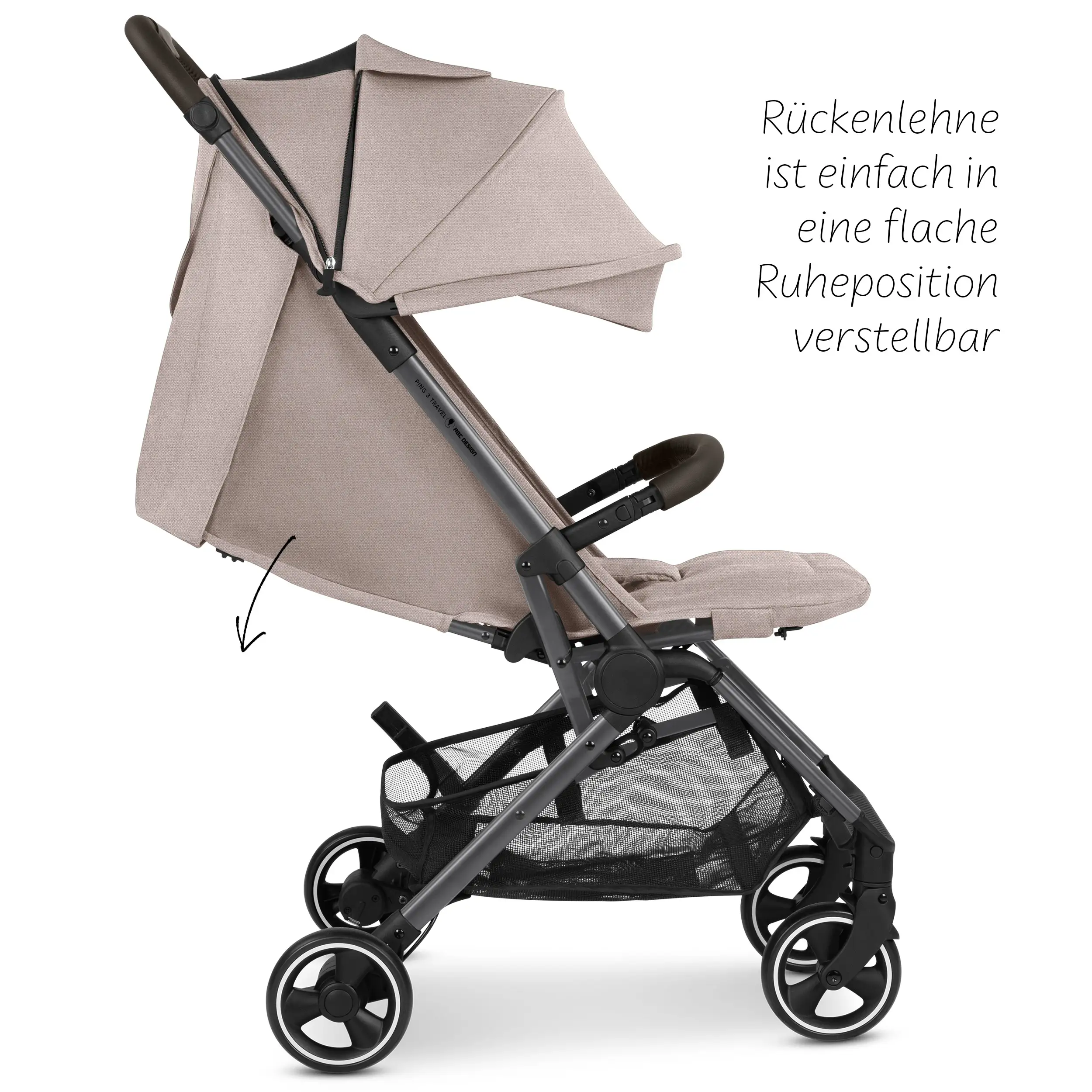 Reisebuggy Ping 3 Travel mit Zubehörset  - Camel