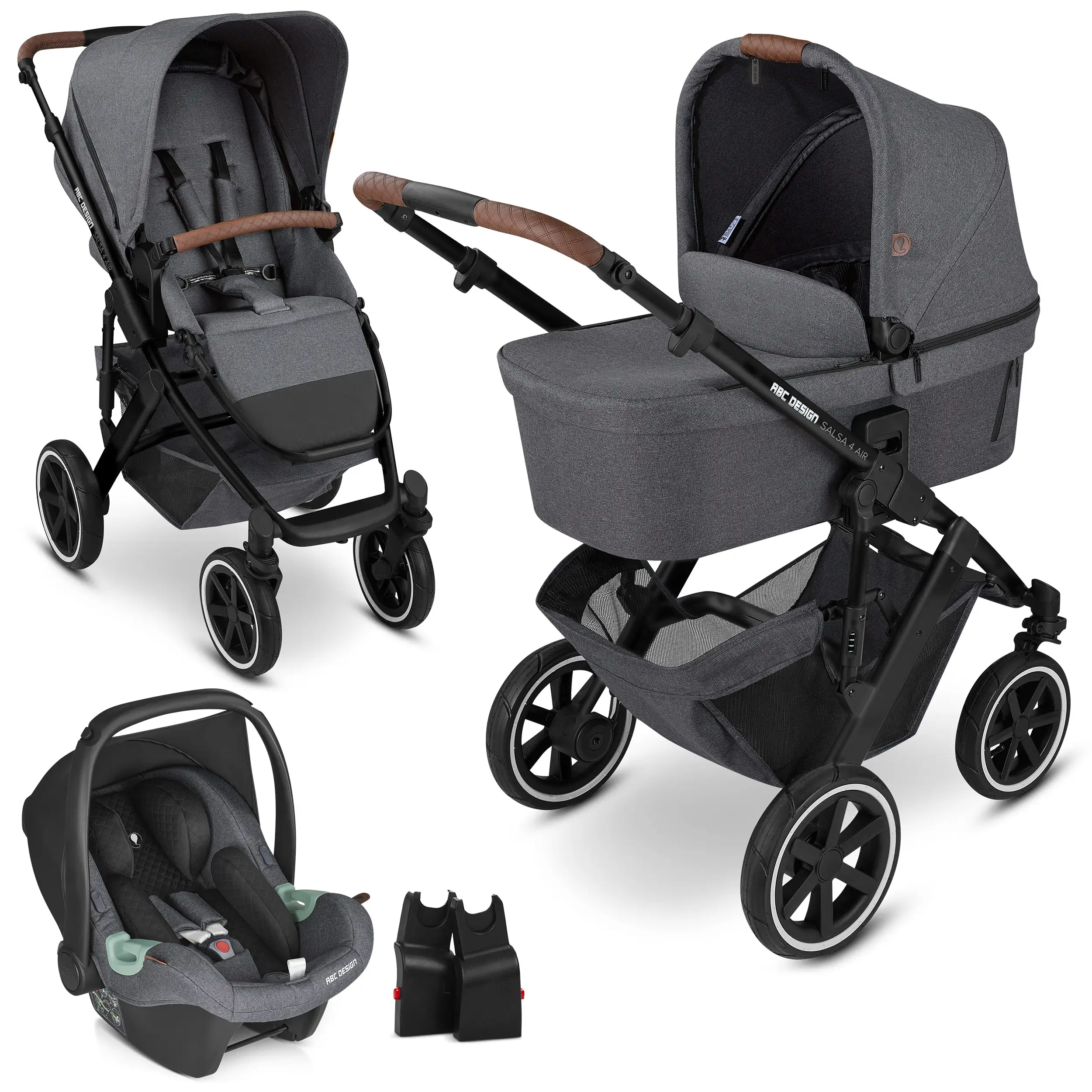 3in1-Kinderwagen-Set Salsa 4 Air - Crow