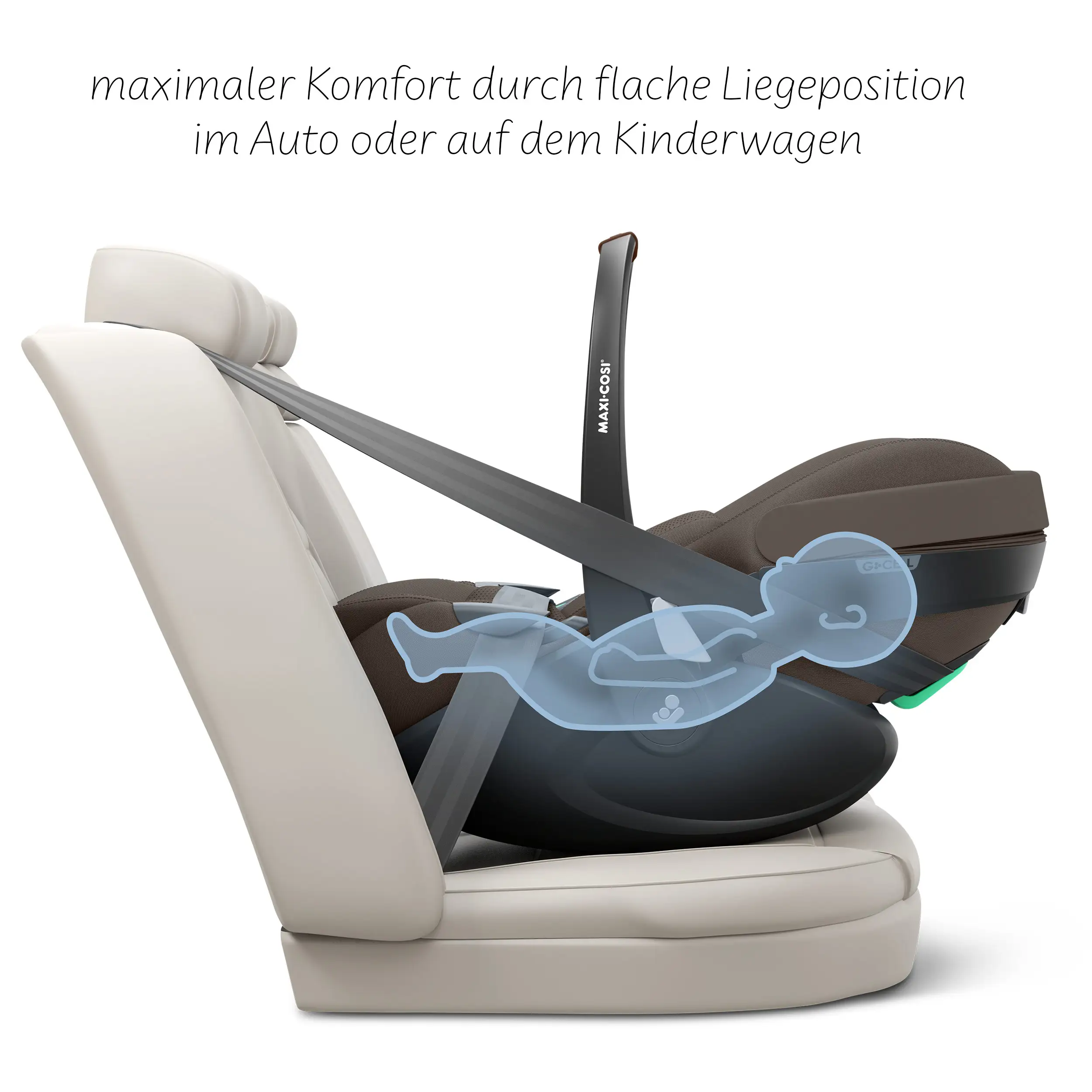 3in1 Kinderwagen-Set City Life inkl. Babyschale Maxi Cosi Pebble 360 Pro 2 - Nature