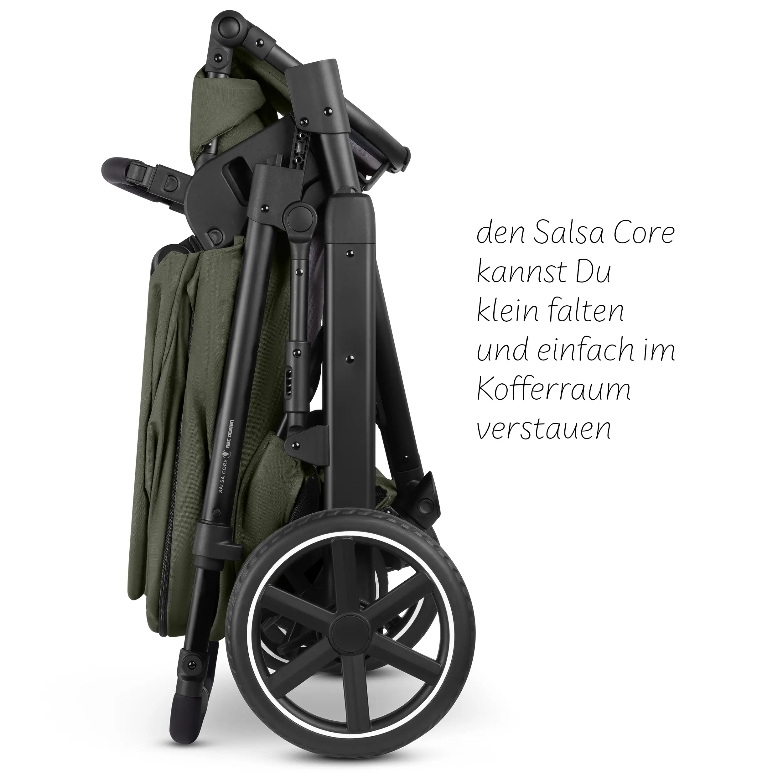 3in1 Kinderwagen-Set Salsa Core inkl. Babyschale Calla mit Liegefunktion - Olive