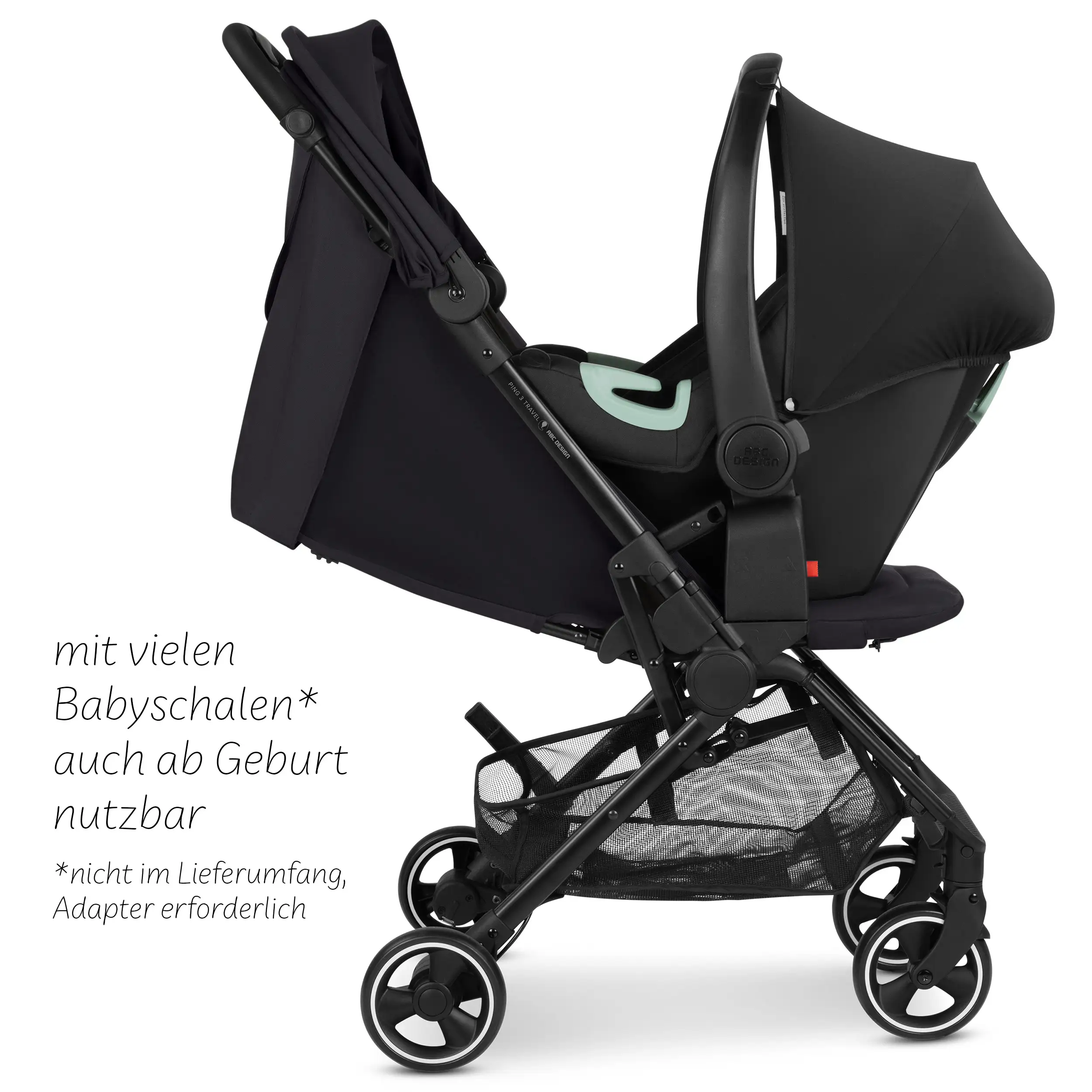 Reisebuggy Ping 3 Travel mit Zubehörset  - Coal