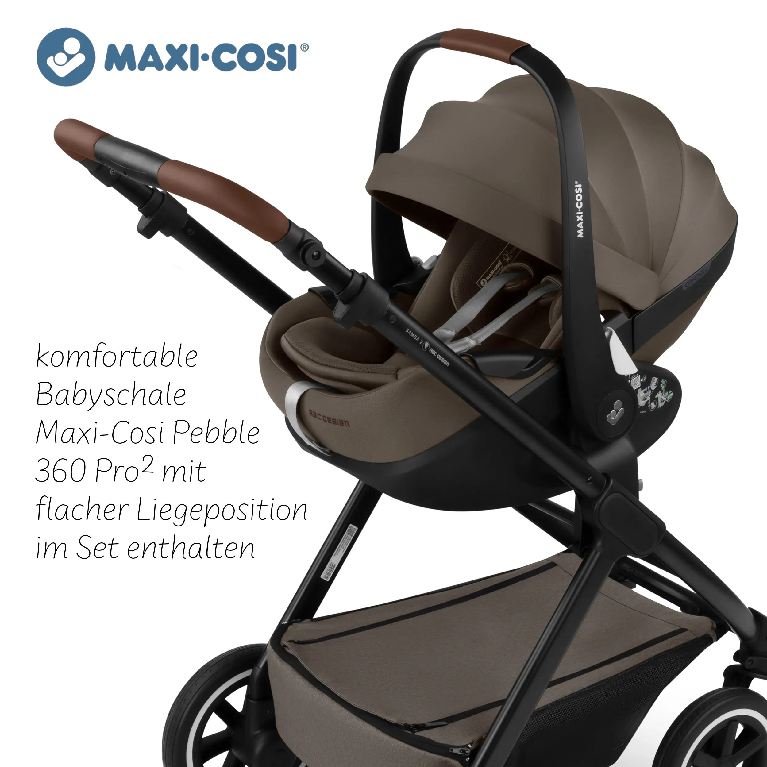 3in1 Kinderwagen-Set Samba 2 inkl. Babyschale Maxi Cosi Pebble 360 Pro 2 - Nature 3in1 Kinderwagen-Set Samba 2 inkl. Babyschale Maxi Cosi Pebble 360 Pro 2 - Nature