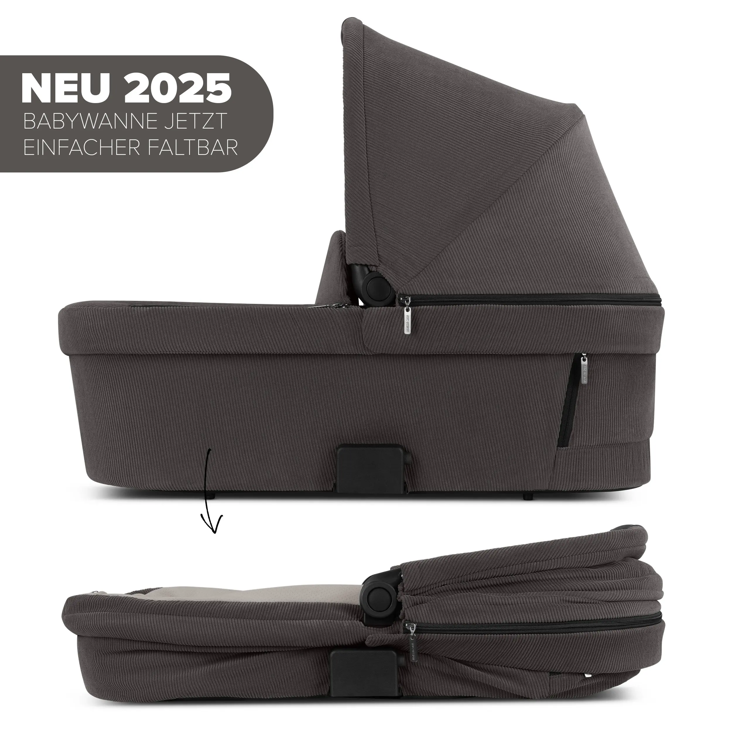 Kombi-Kinderwagen Salsa 5 Air inkl. Wickeltasche, Sonnenschirm, Regenschutz, Becherhalter - Almond